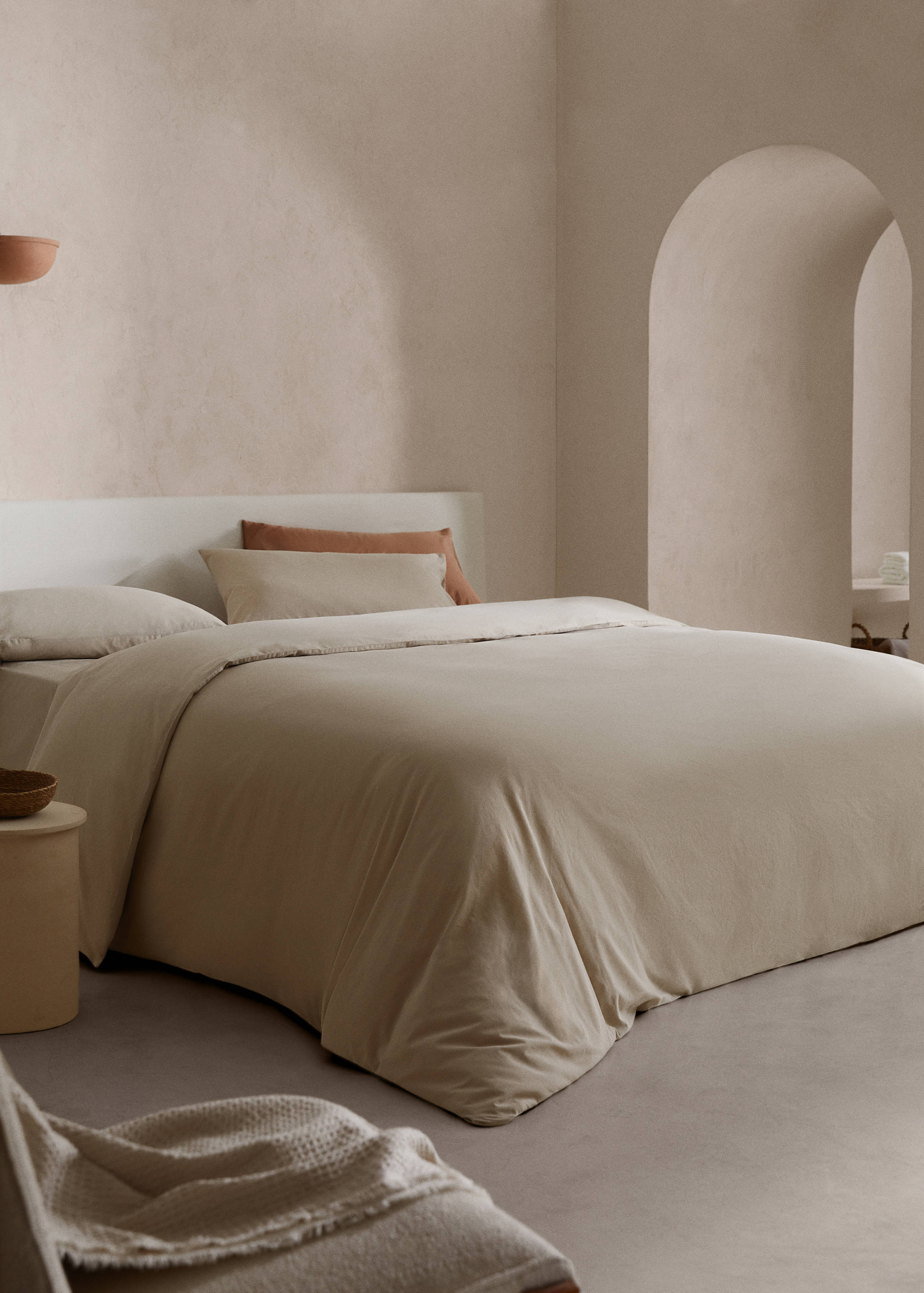 Washed cotton duvet cover 150/160cm - General plane