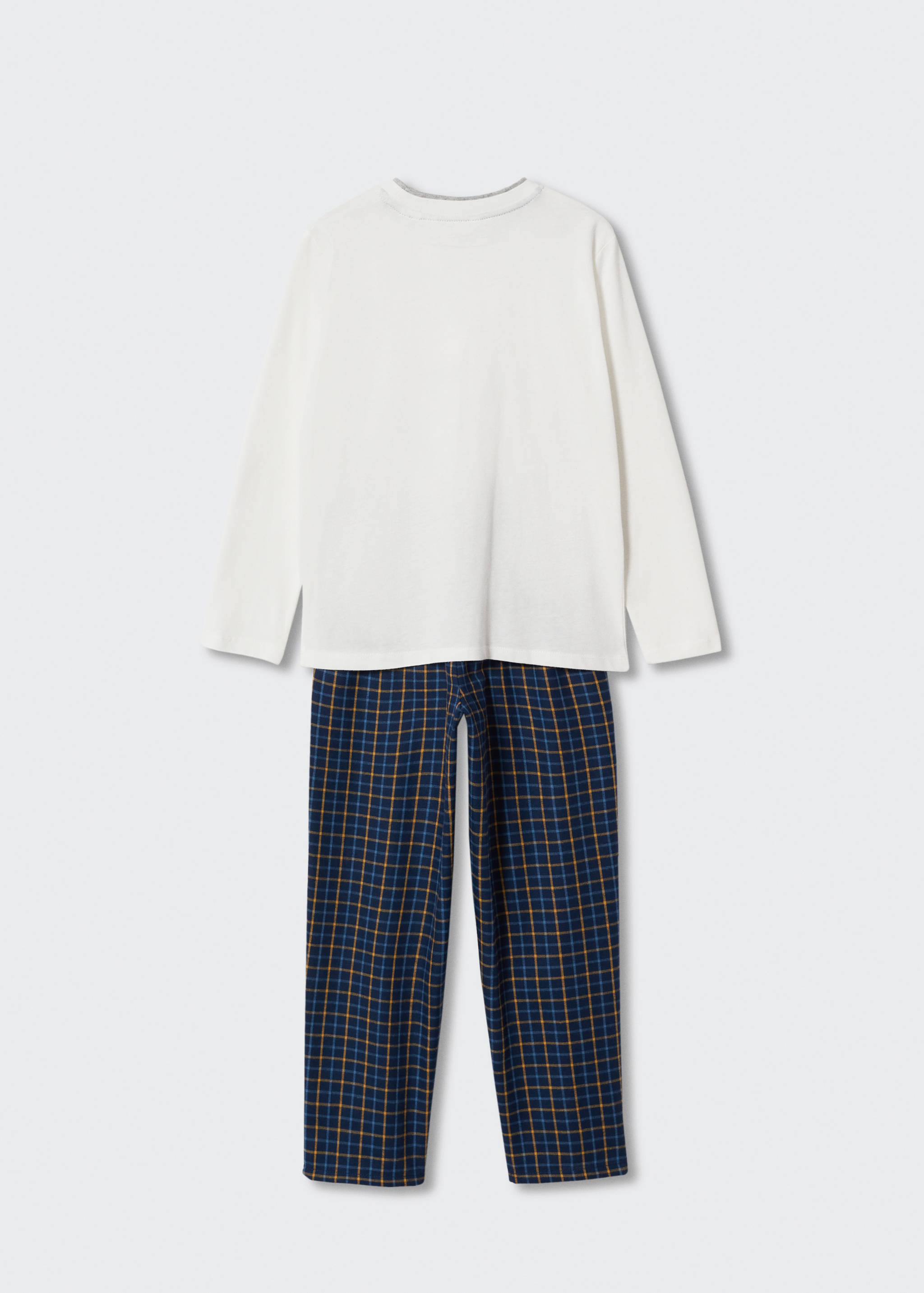 Tweedelige lange geruite pyjama - Achterkant van het artikel