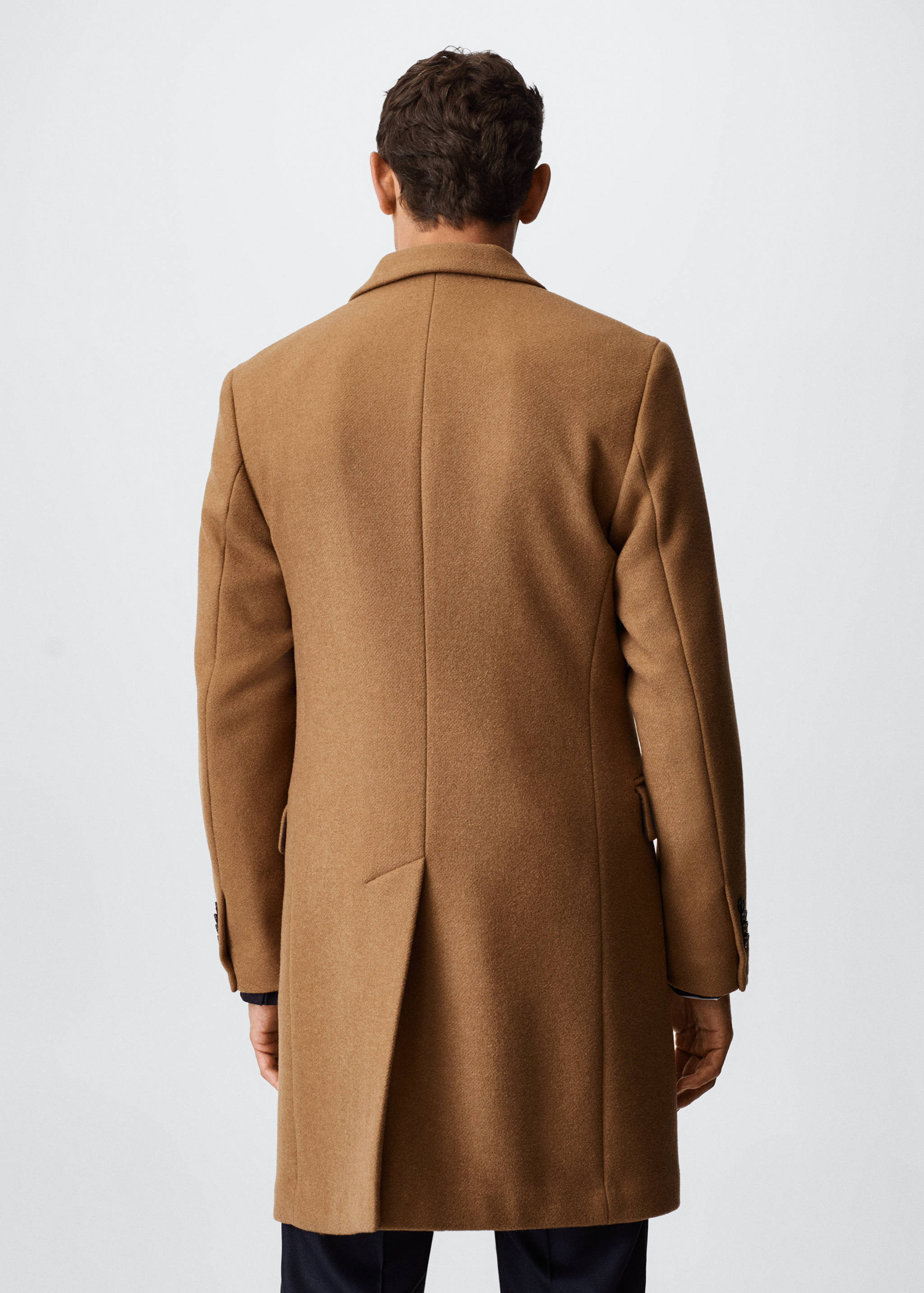 Manteau long laine recyclée - Verso de l’article