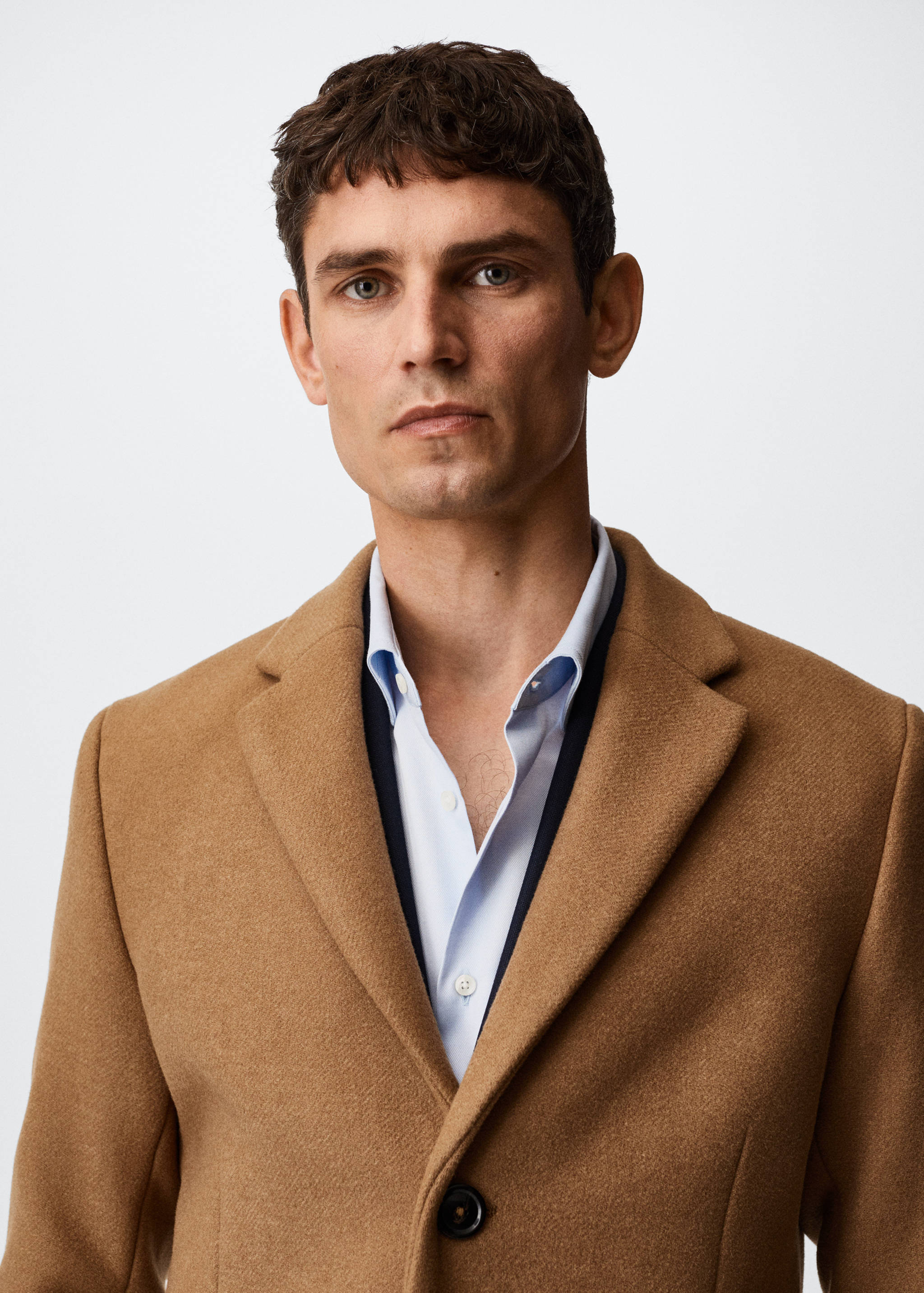 Manteau long laine recyclée - Détail de l'article 1