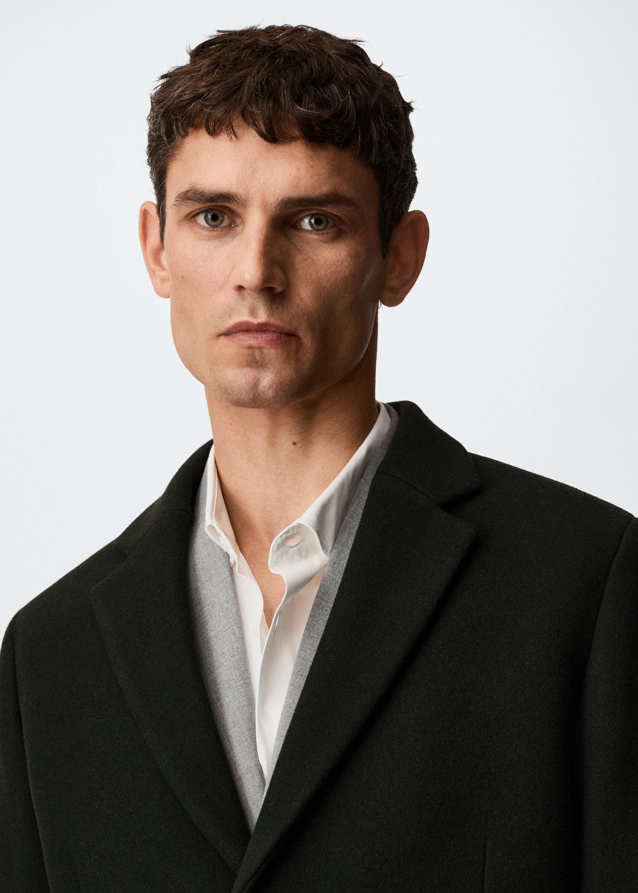 Manteau long laine recyclée - Détail de l'article 1