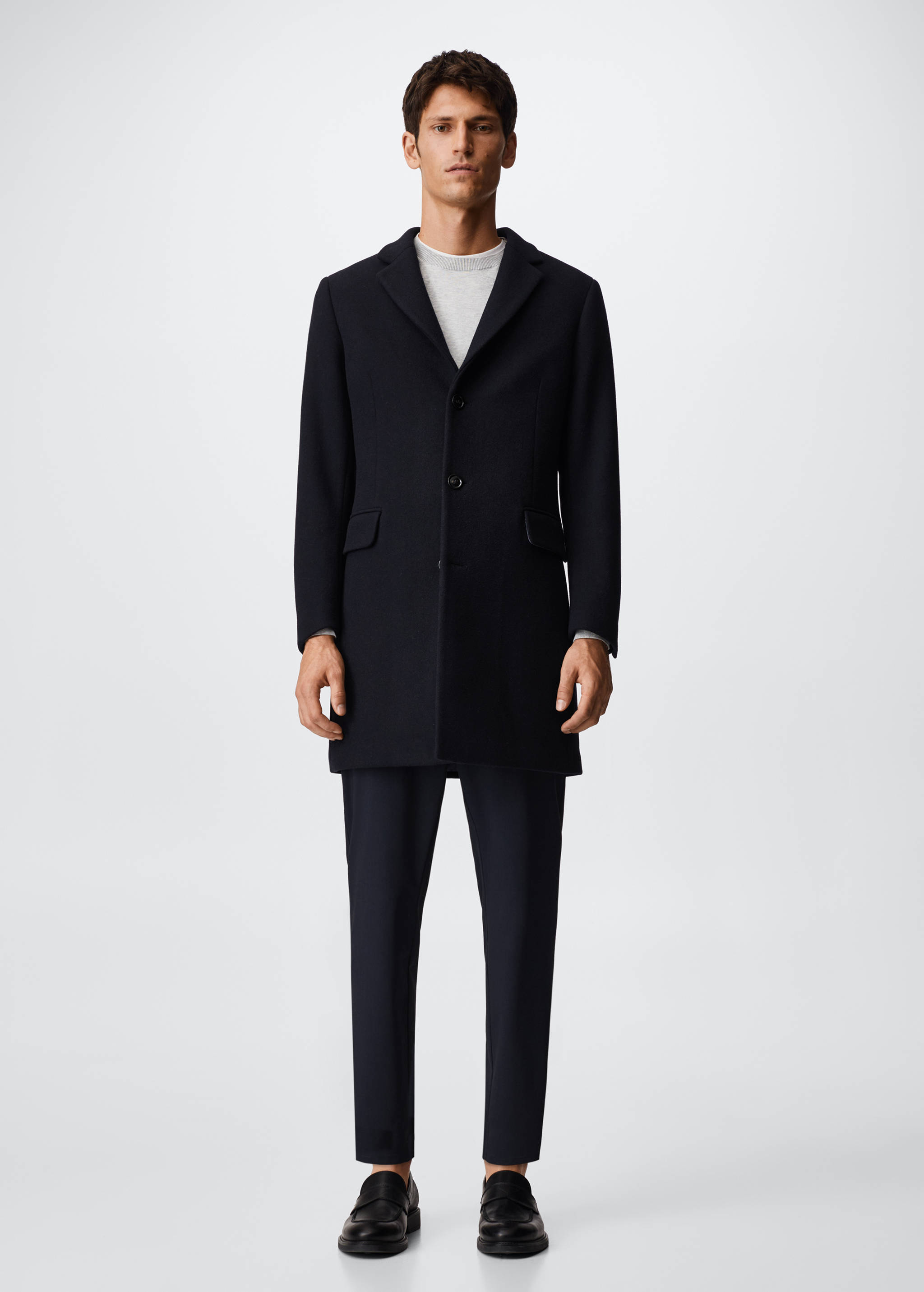 Manteau long laine recyclée - Plan général