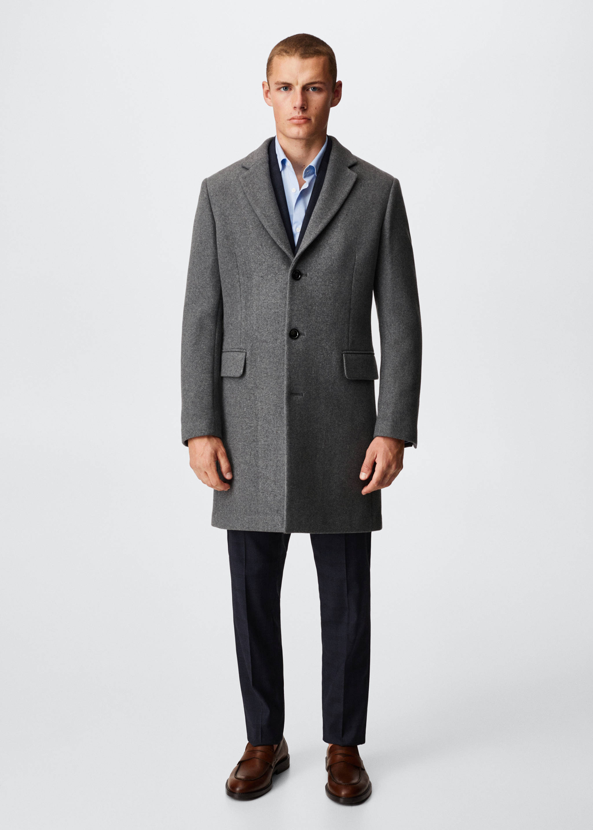 Manteau long laine recyclée - Plan général