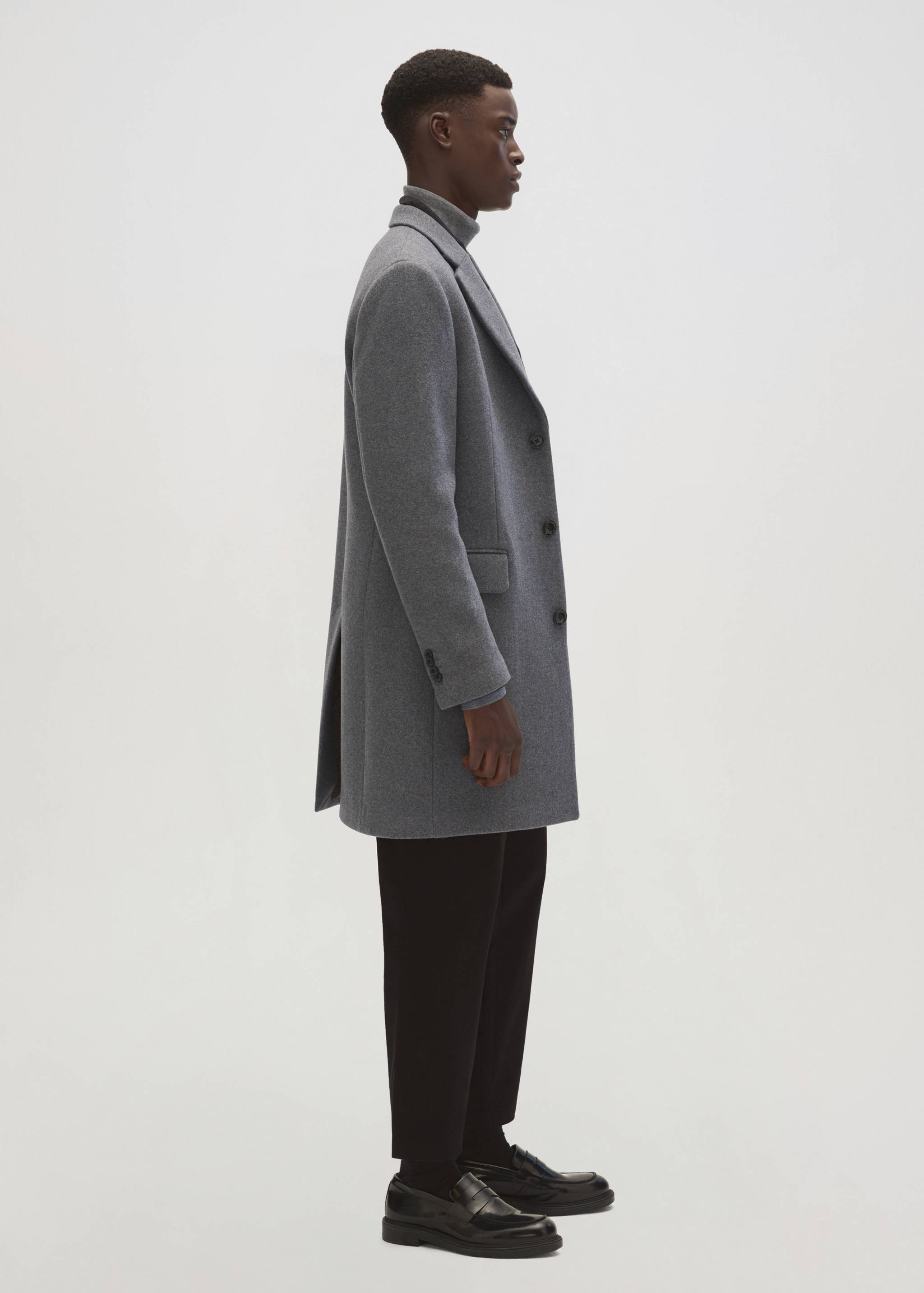 Manteau long laine recyclée - Détail de l'article 7