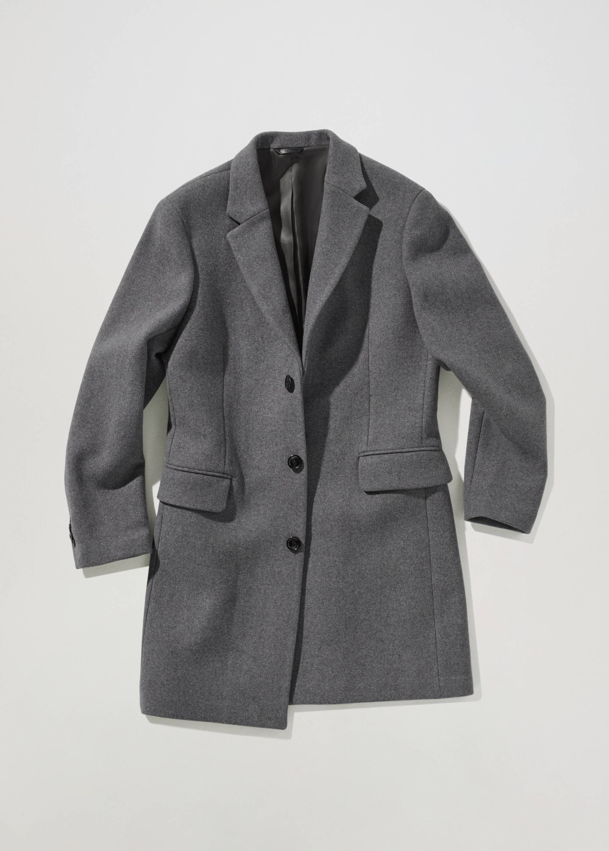 Manteau long laine recyclée - Article sans modèle