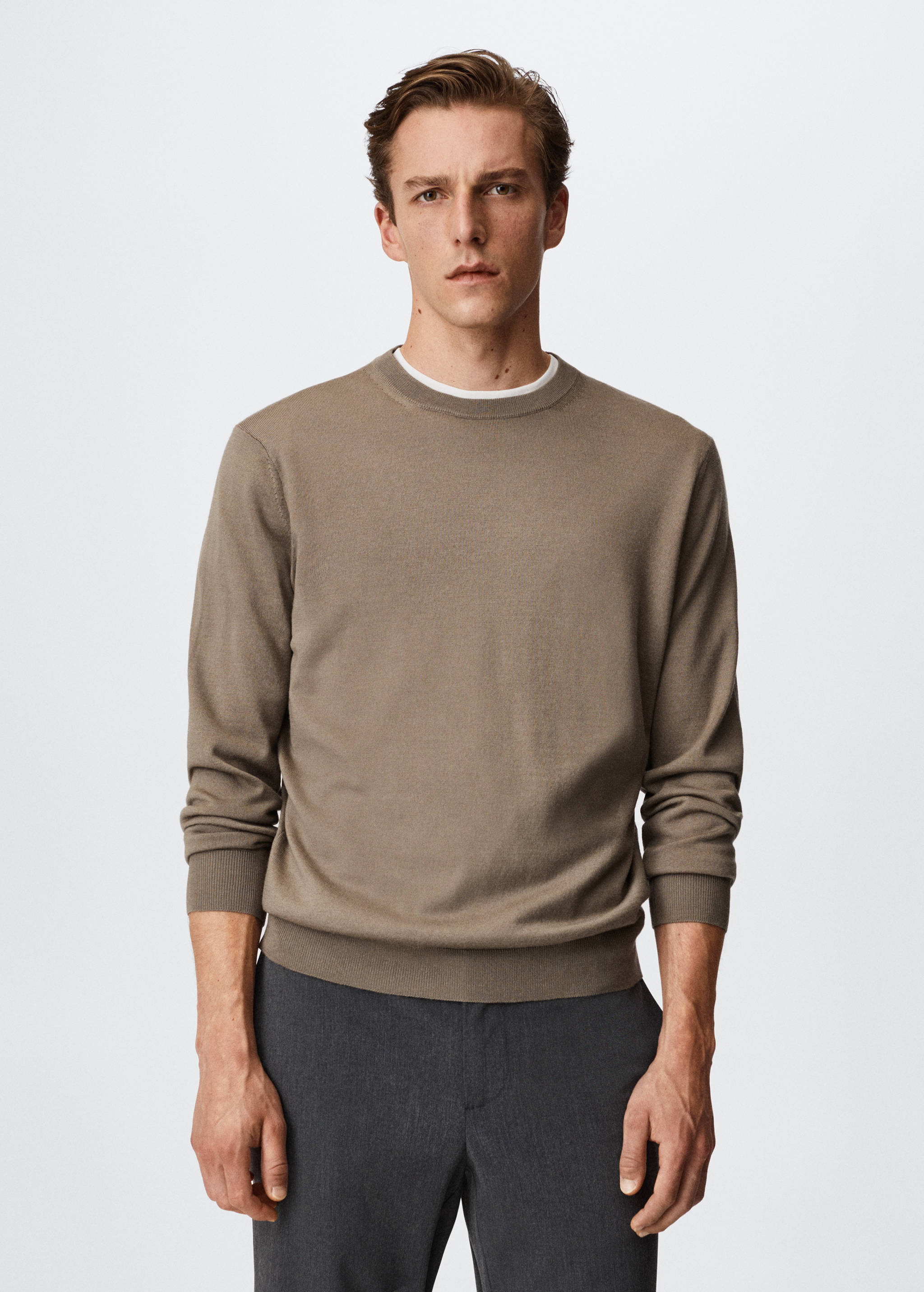 Merino wool washable sweater - Medium plane