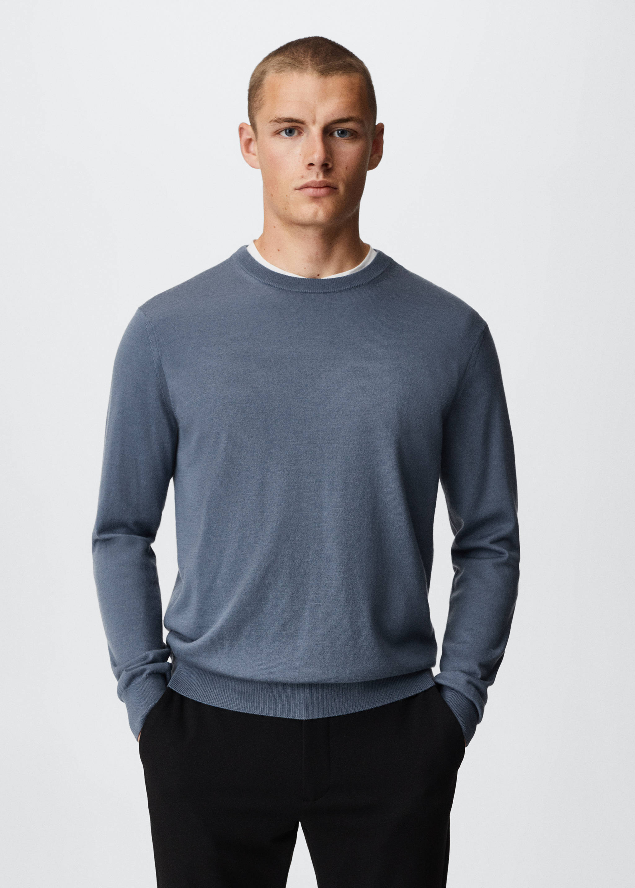 Merino wool washable sweater - Medium plane
