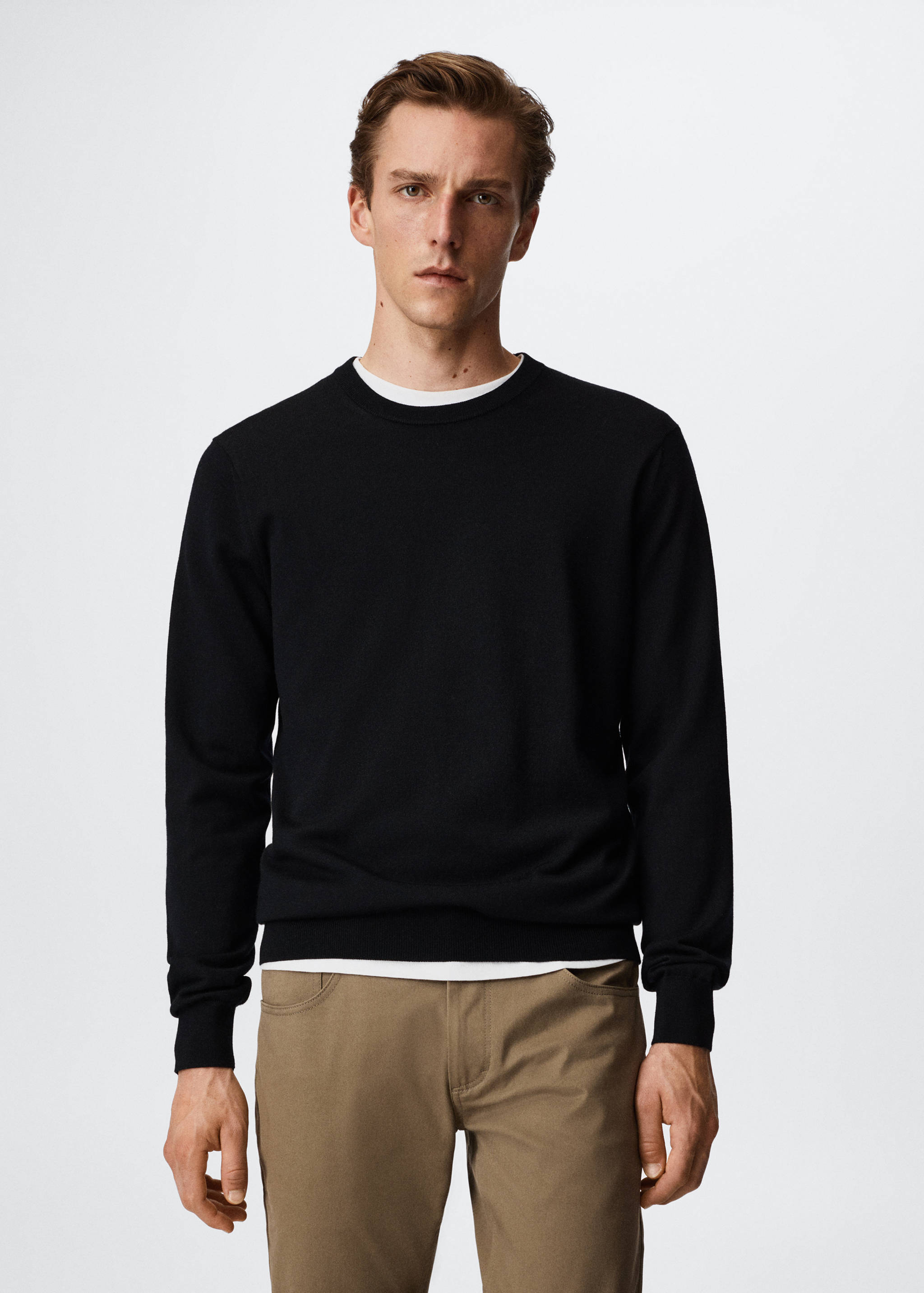 Merino wool washable sweater - Medium plane