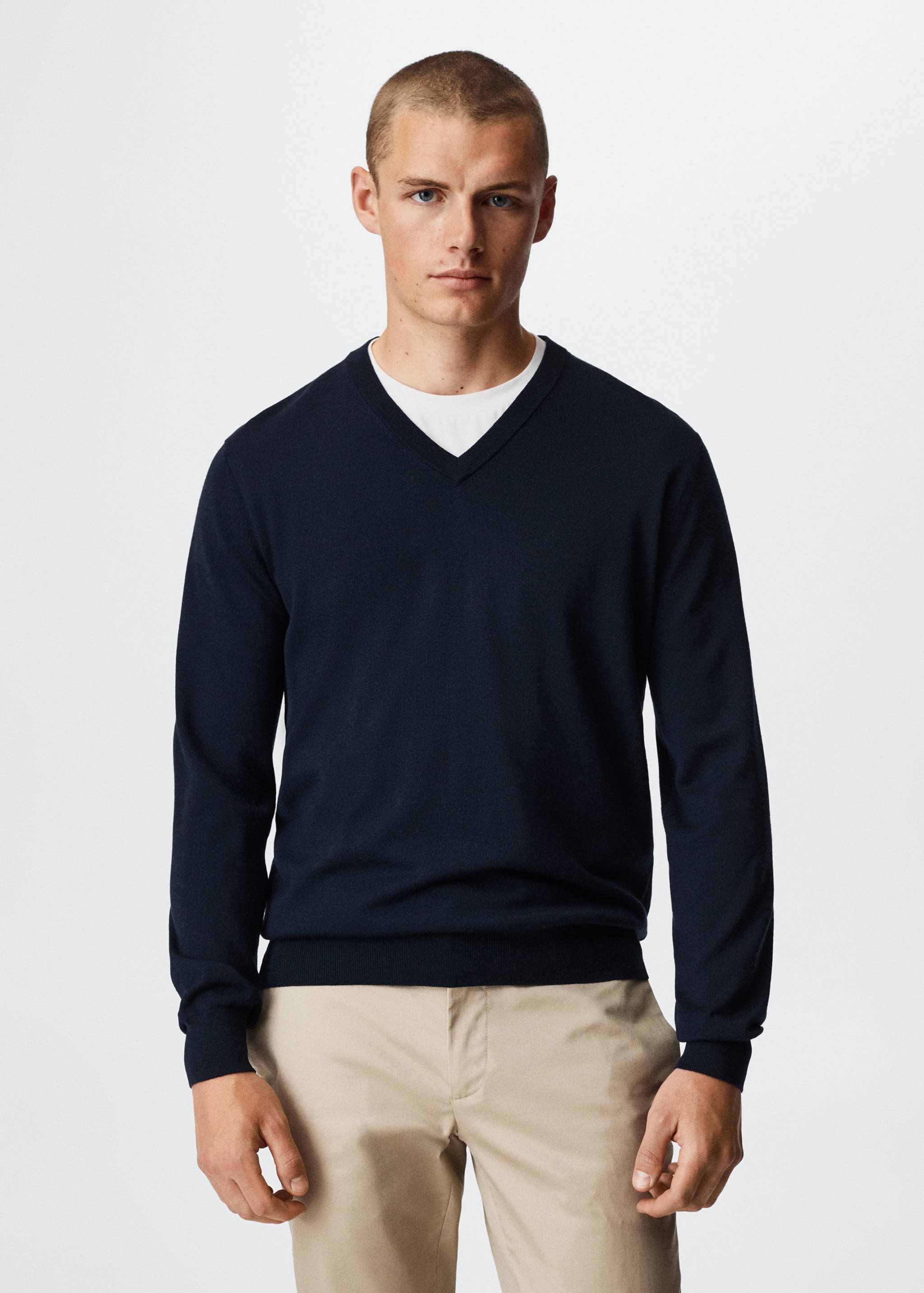 Merino wool washable sweater - Medium plane