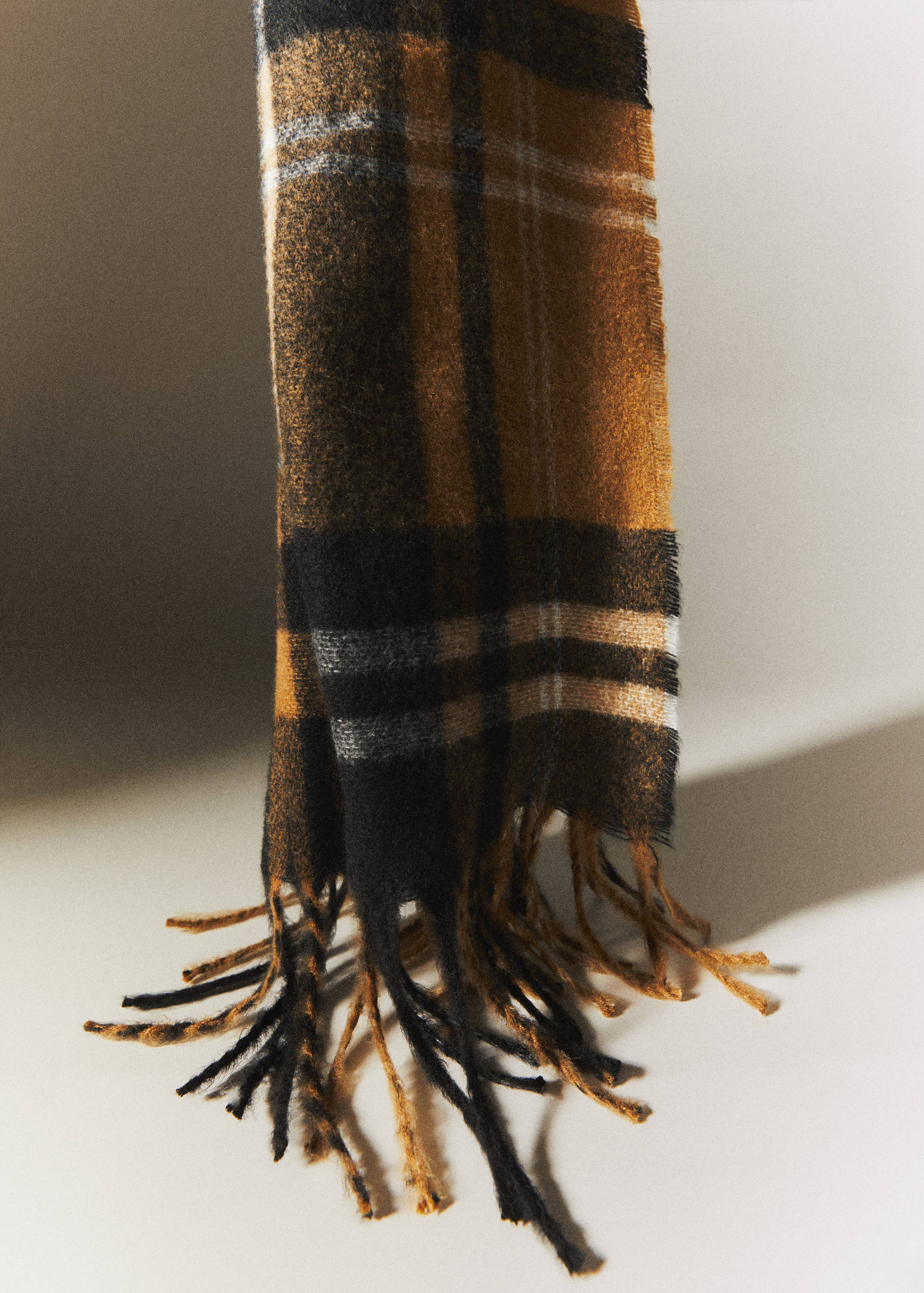 Fringed check scarf - Details of the article 9