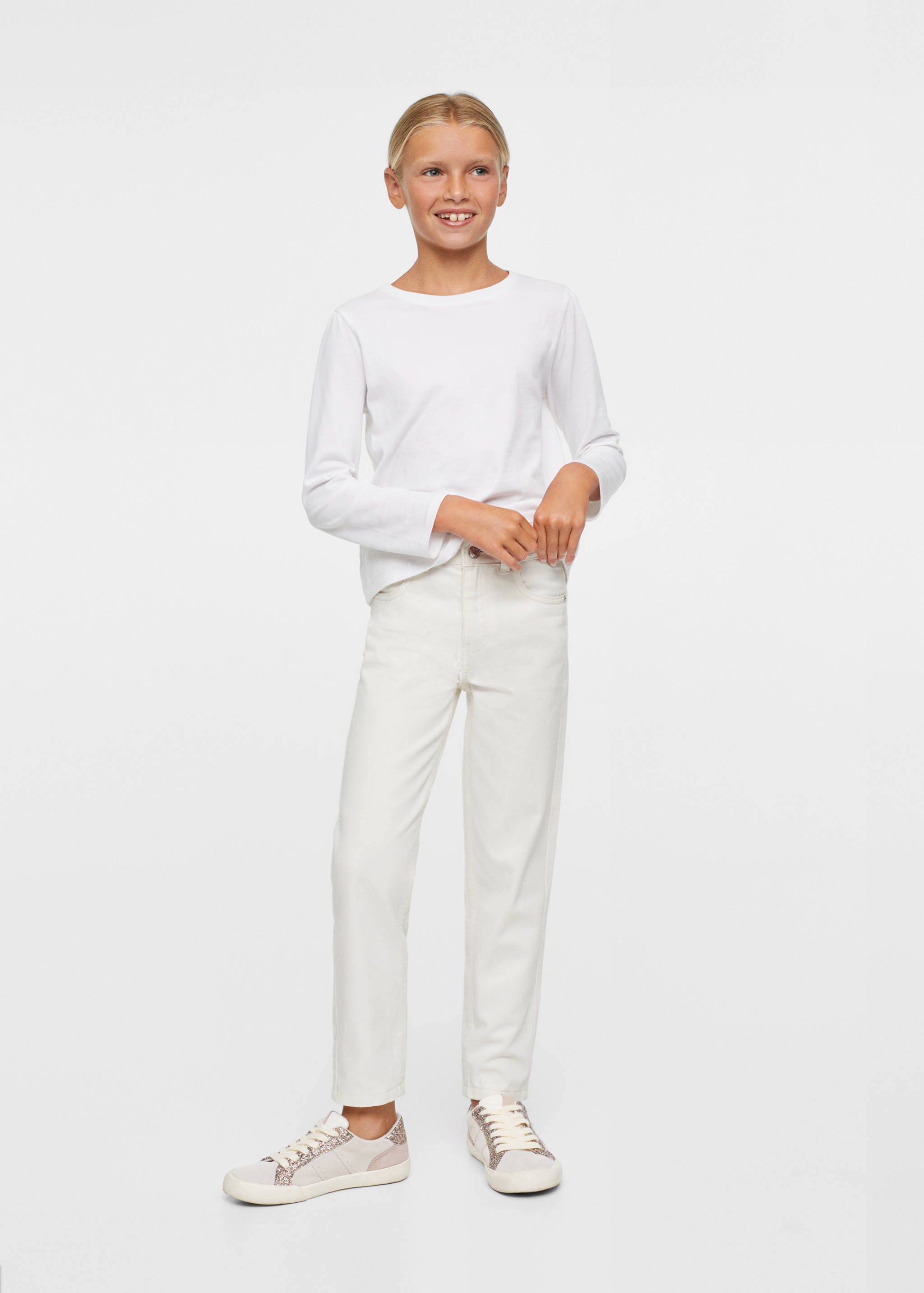 Cotton mom-fit jeans - General plane