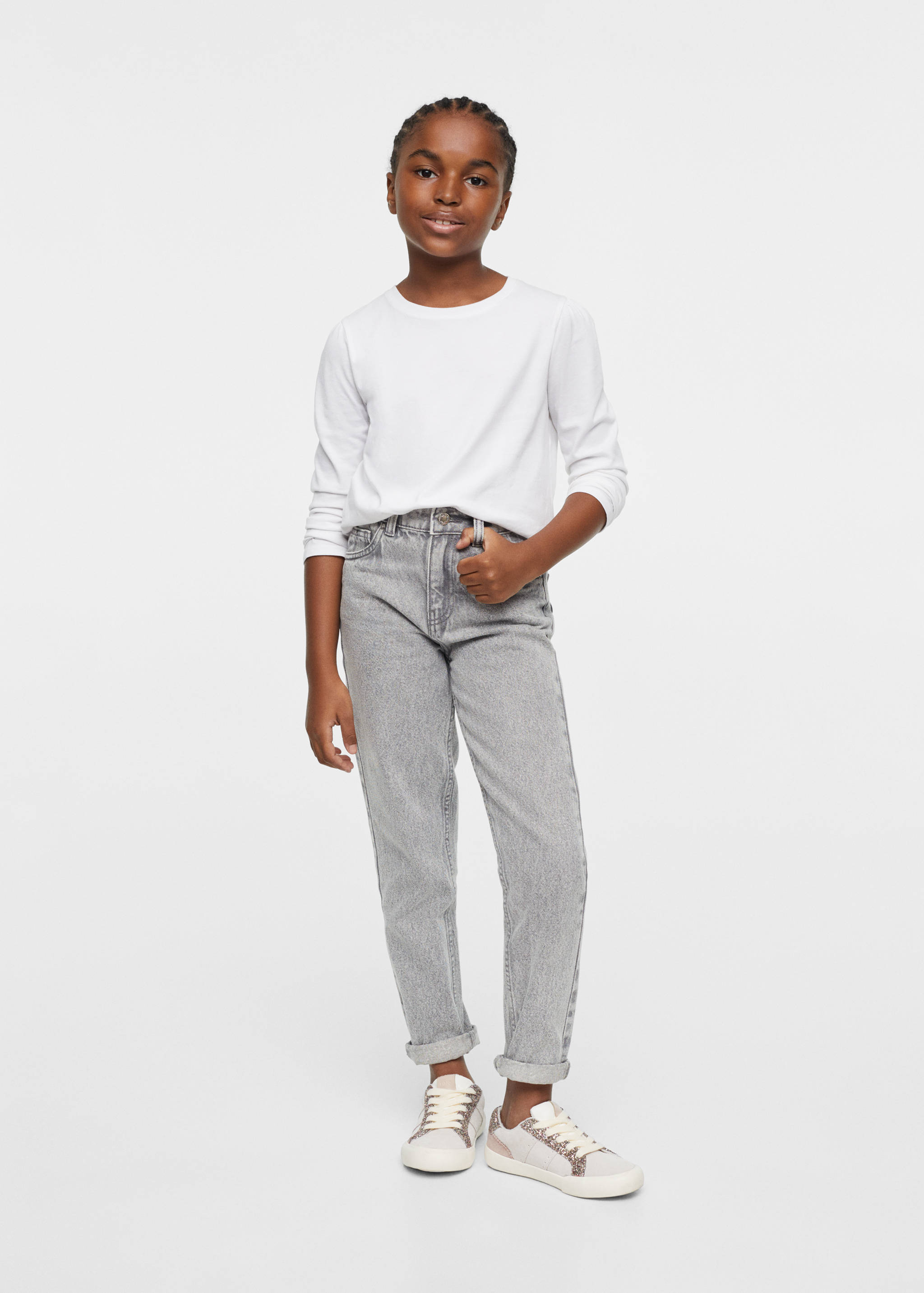 Cotton mom-fit jeans - General plane