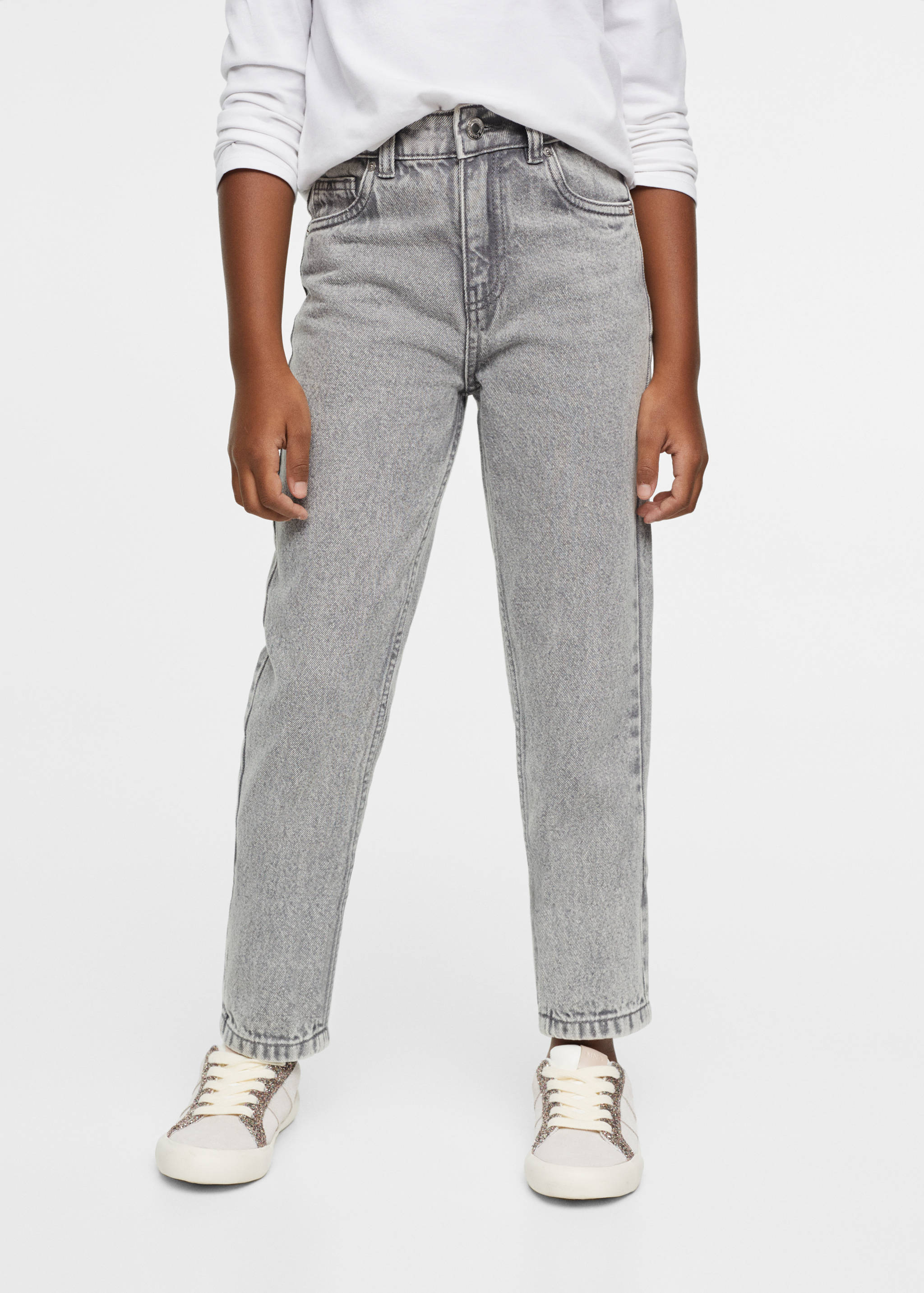 Cotton mom-fit jeans - Details of the article 1