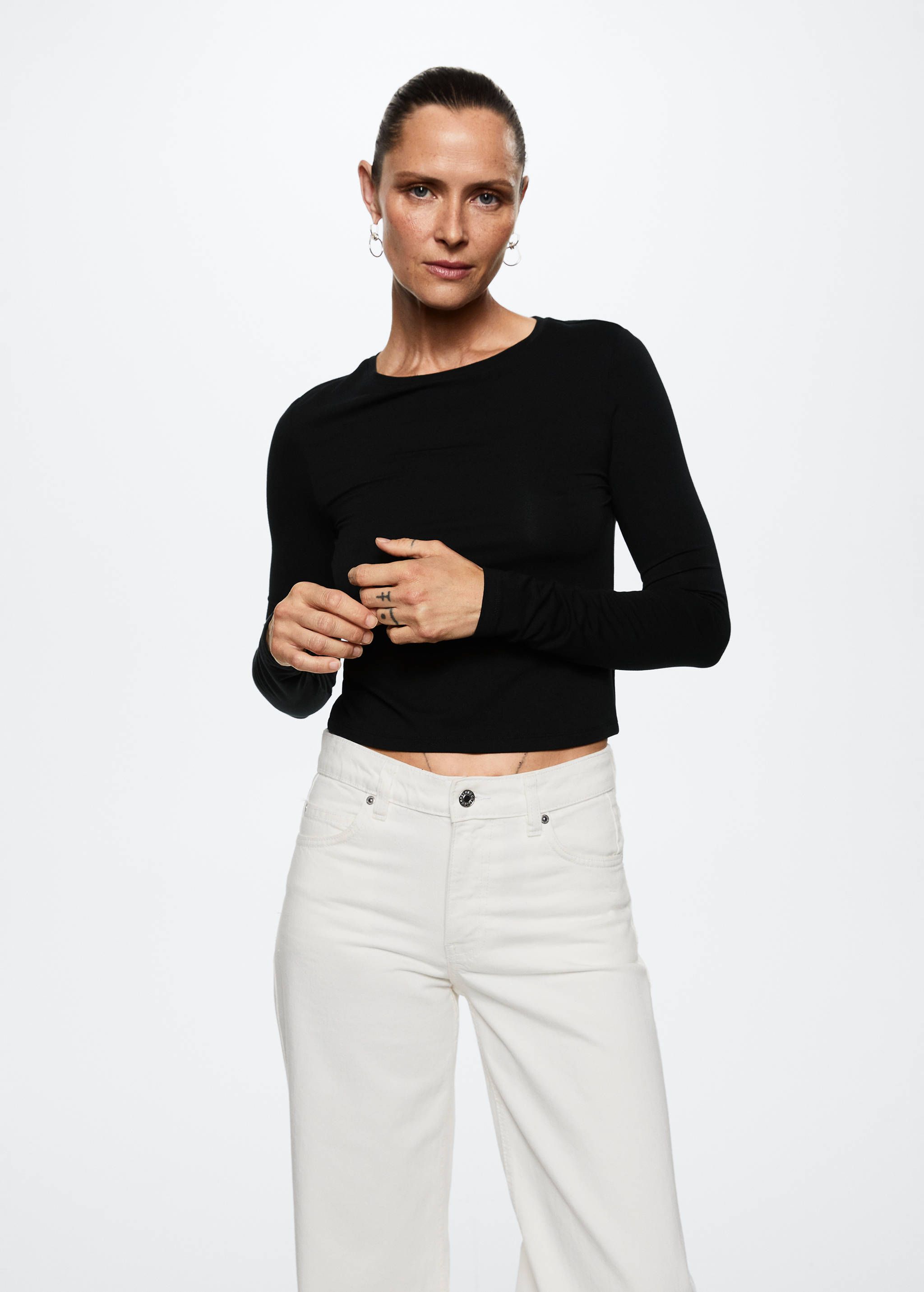 Crop T-shirt - Medium plane