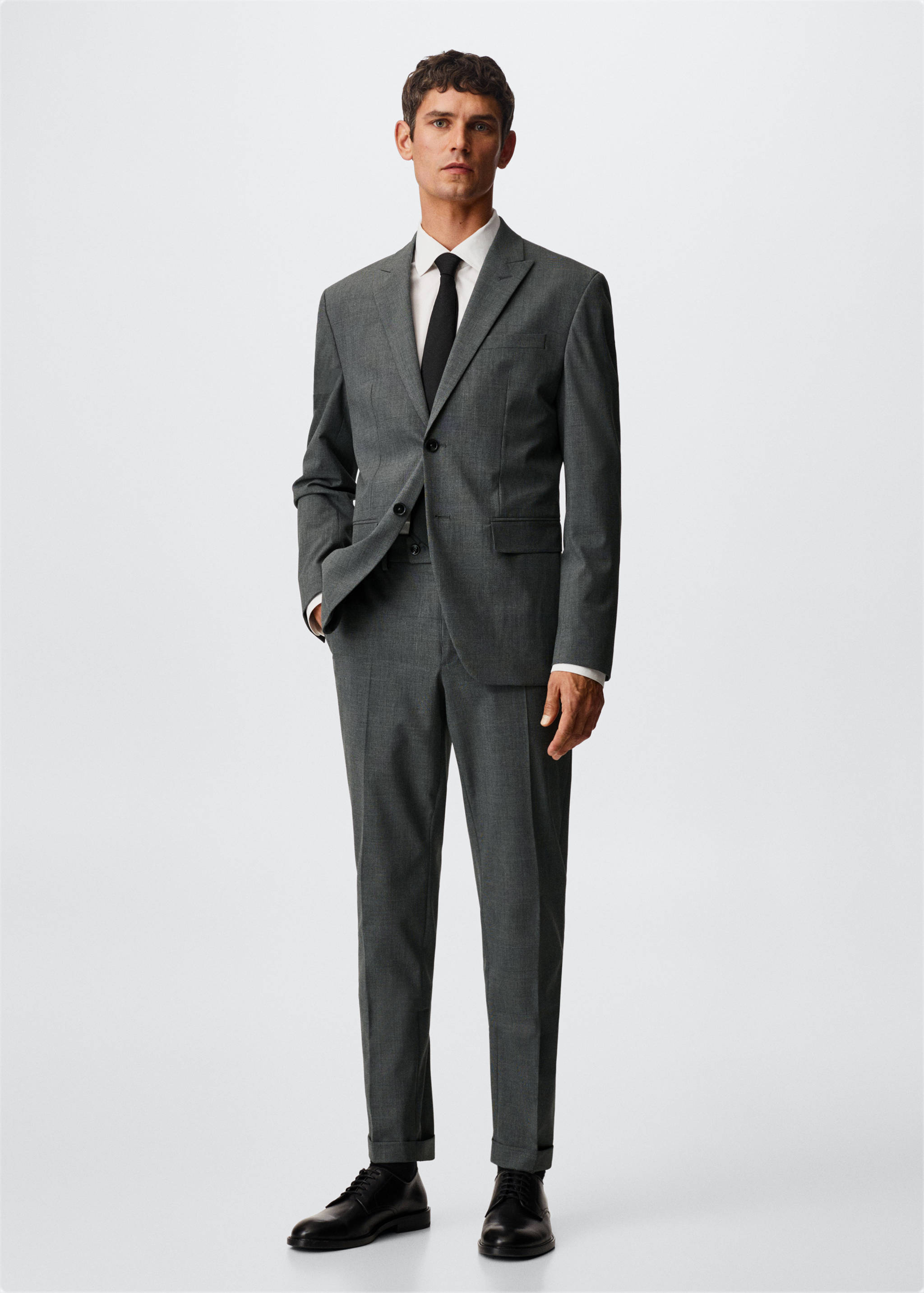 Veste de costume slim fit à carreaux - Plan général