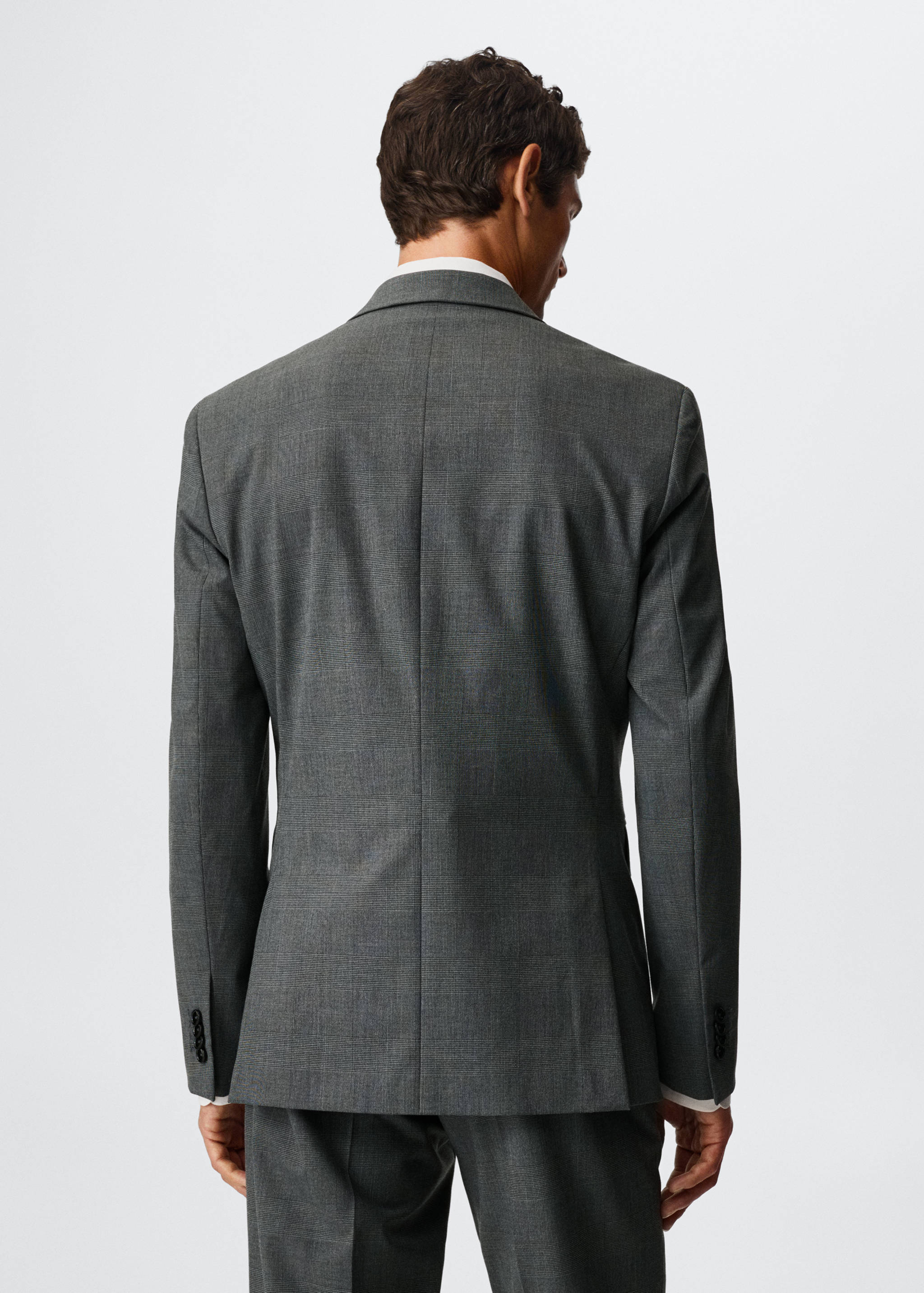 Veste de costume slim fit à carreaux - Verso de l’article