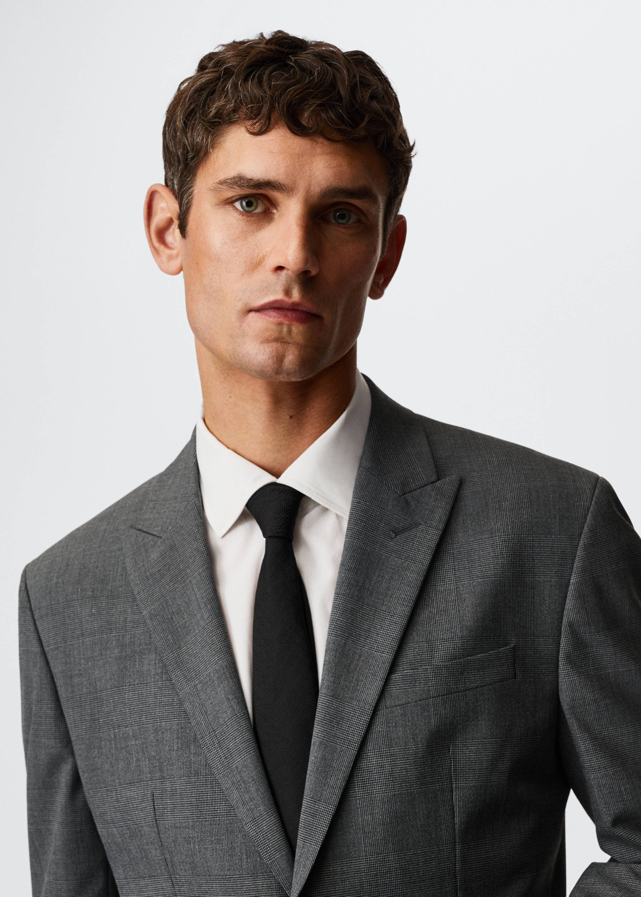 Veste de costume slim fit à carreaux - Détail de l'article 4