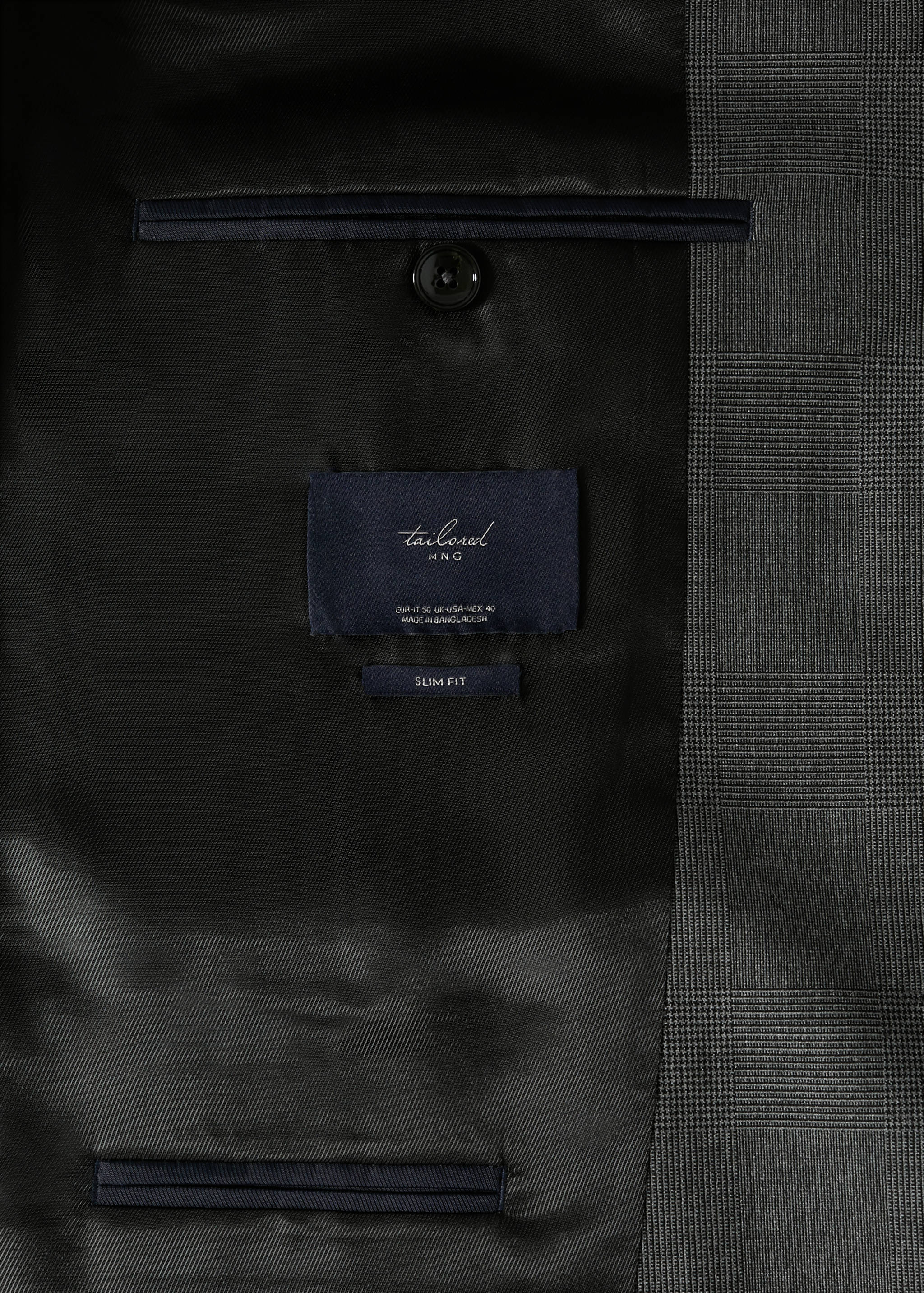 Veste de costume slim fit à carreaux - Détail de l'article 0