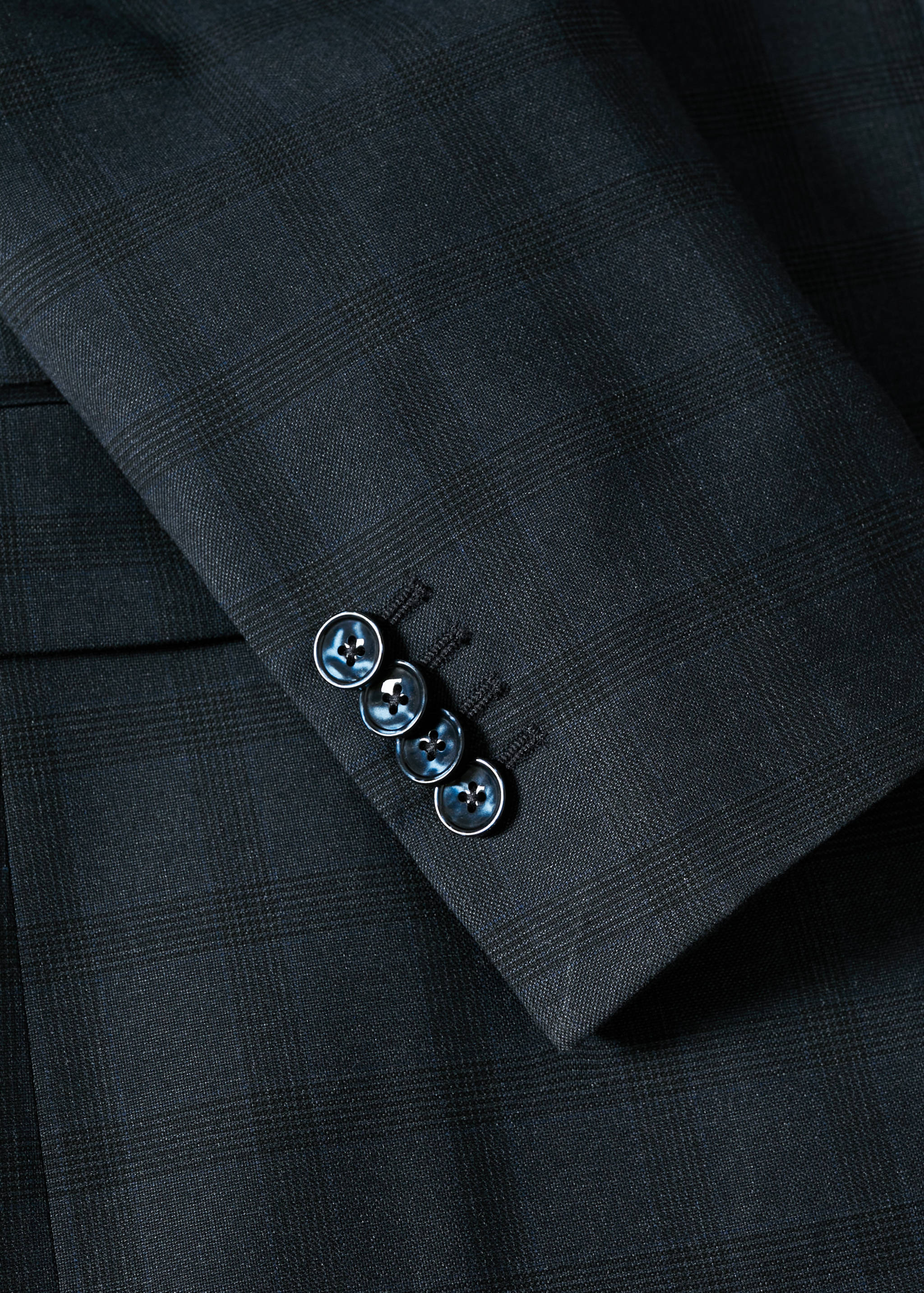 Veste de costume slim fit à carreaux - Détail de l'article 7