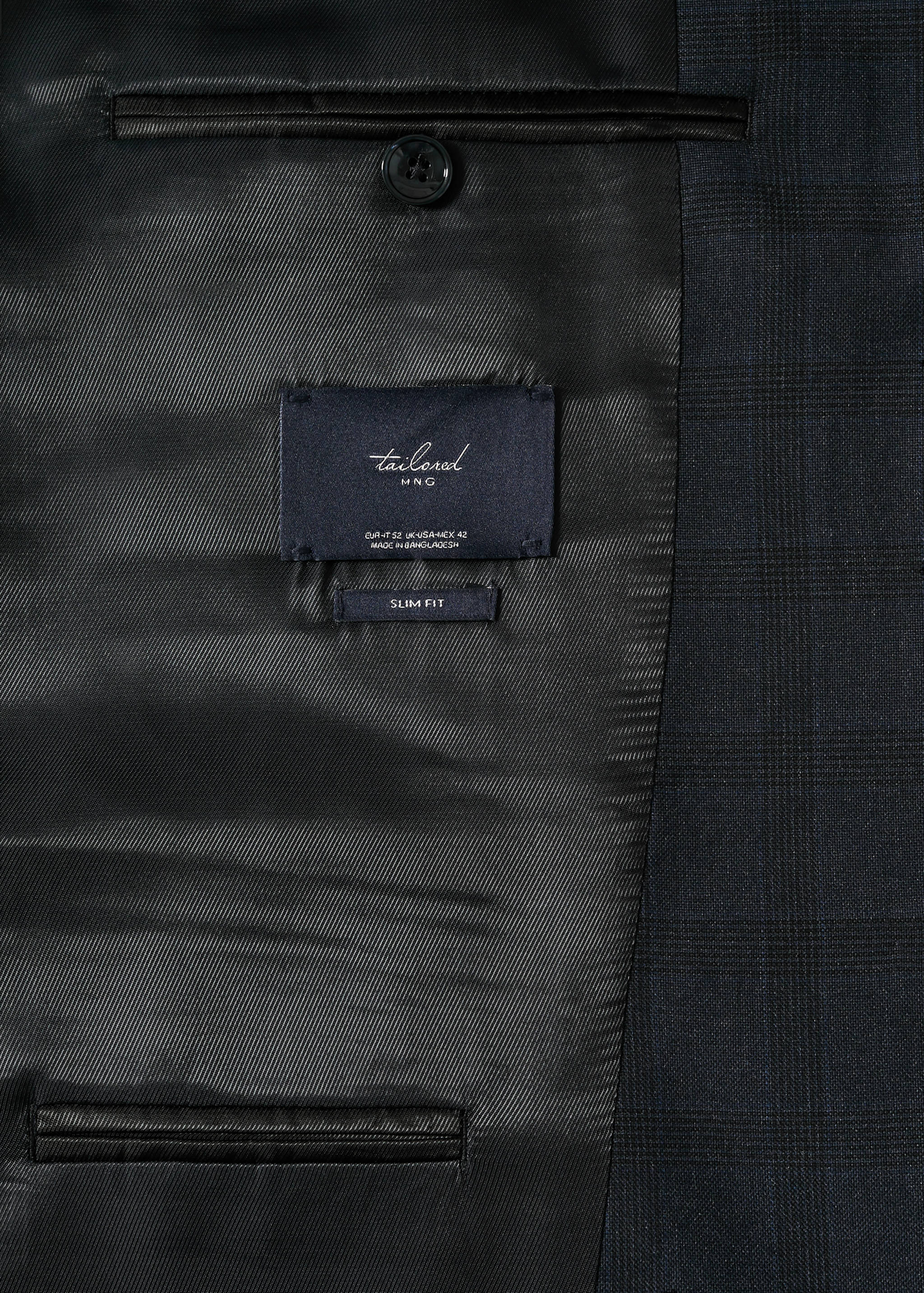 Veste de costume slim fit à carreaux - Détail de l'article 8