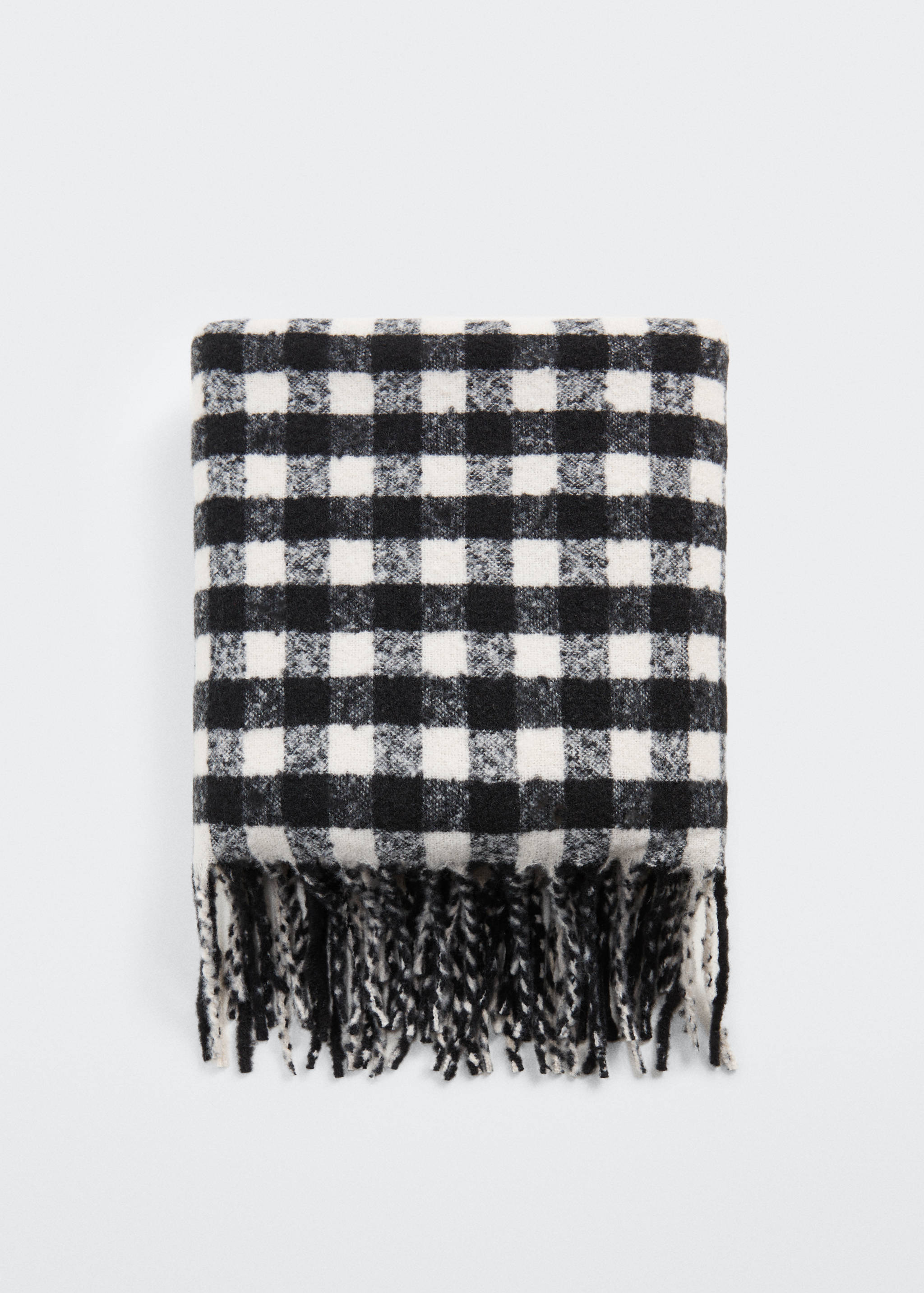 Fringed check scarf - Article without model