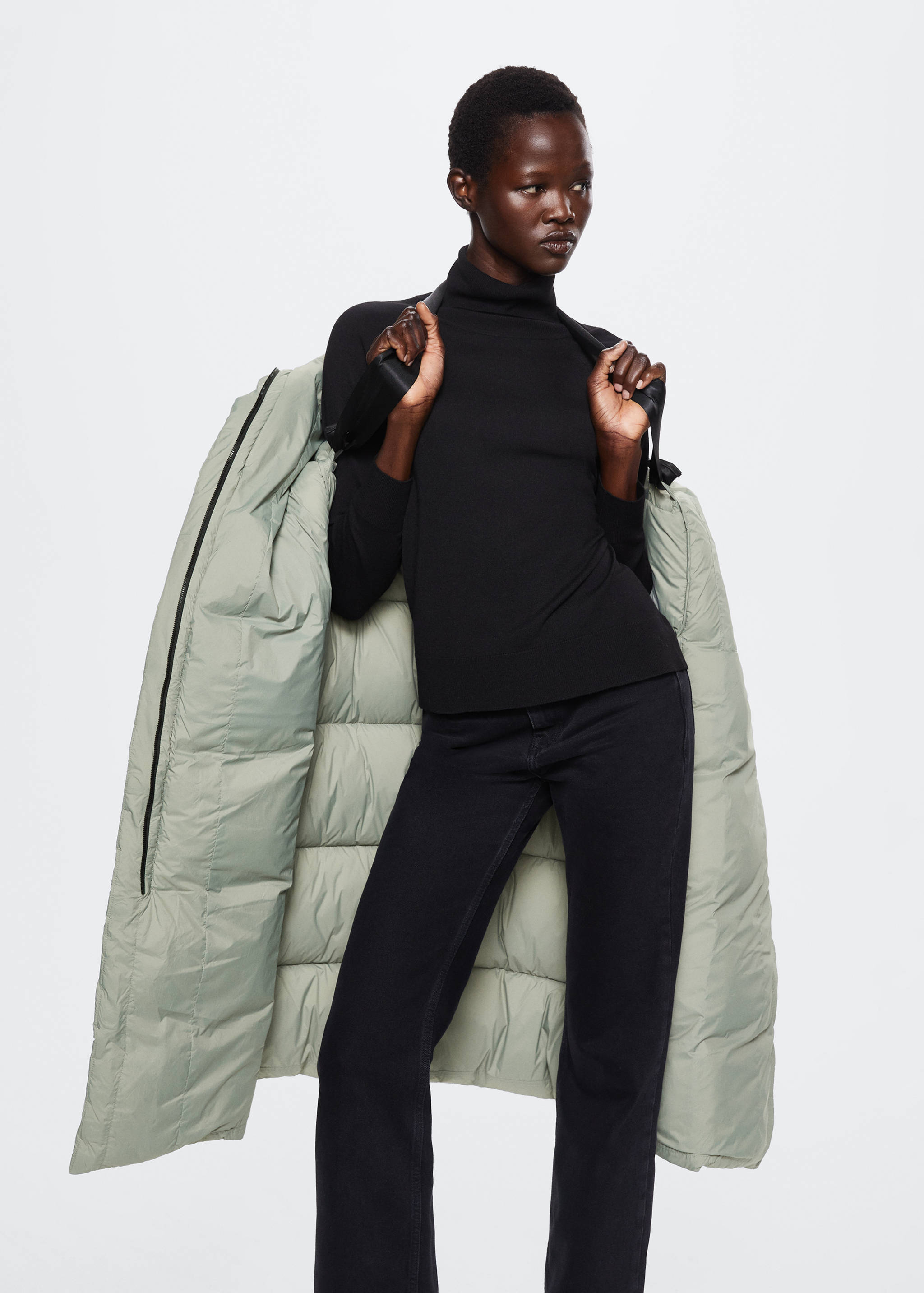 Quilted long coat - Details of the article 5