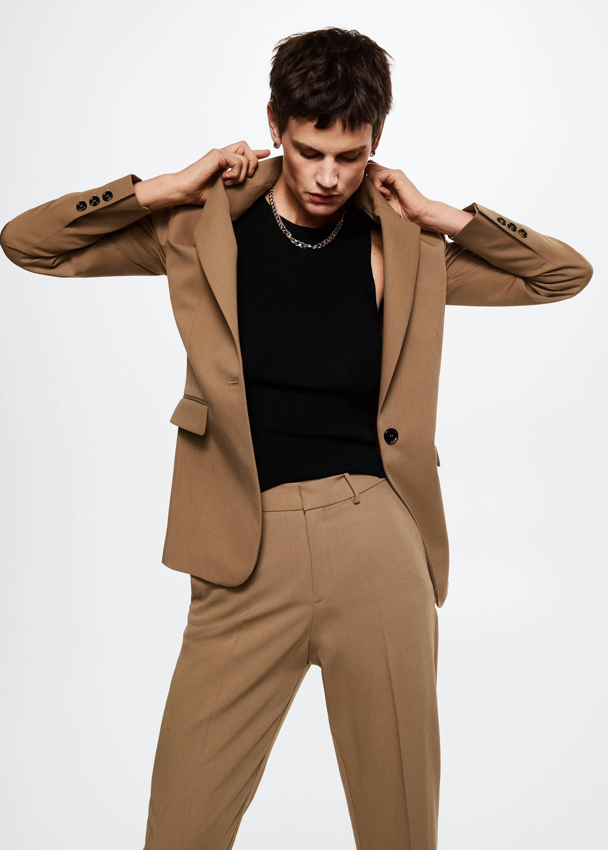 Pleated suit trousers - Details of the article 2
