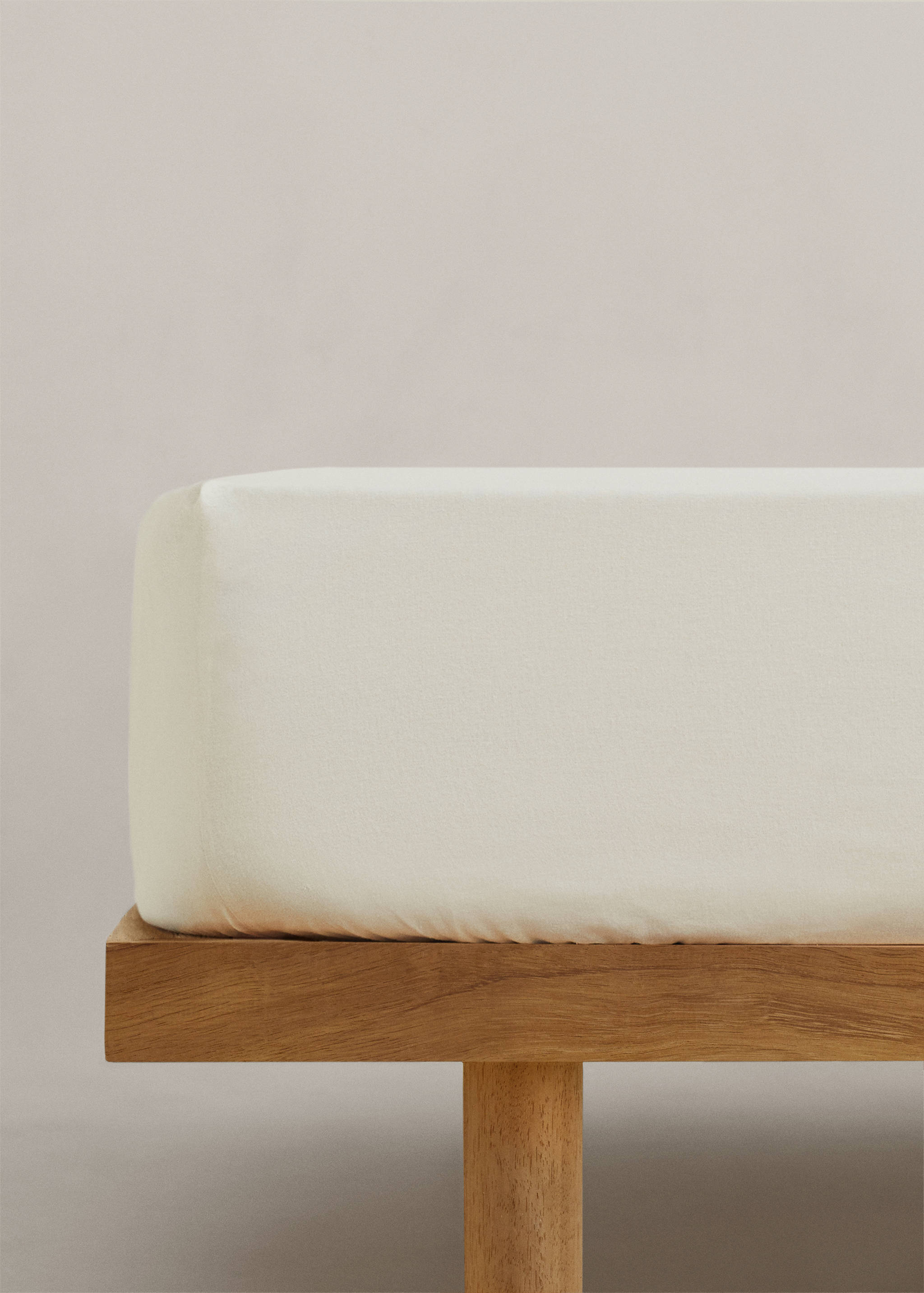 Plain flannel fitted sheet 90cm bed - Article without model