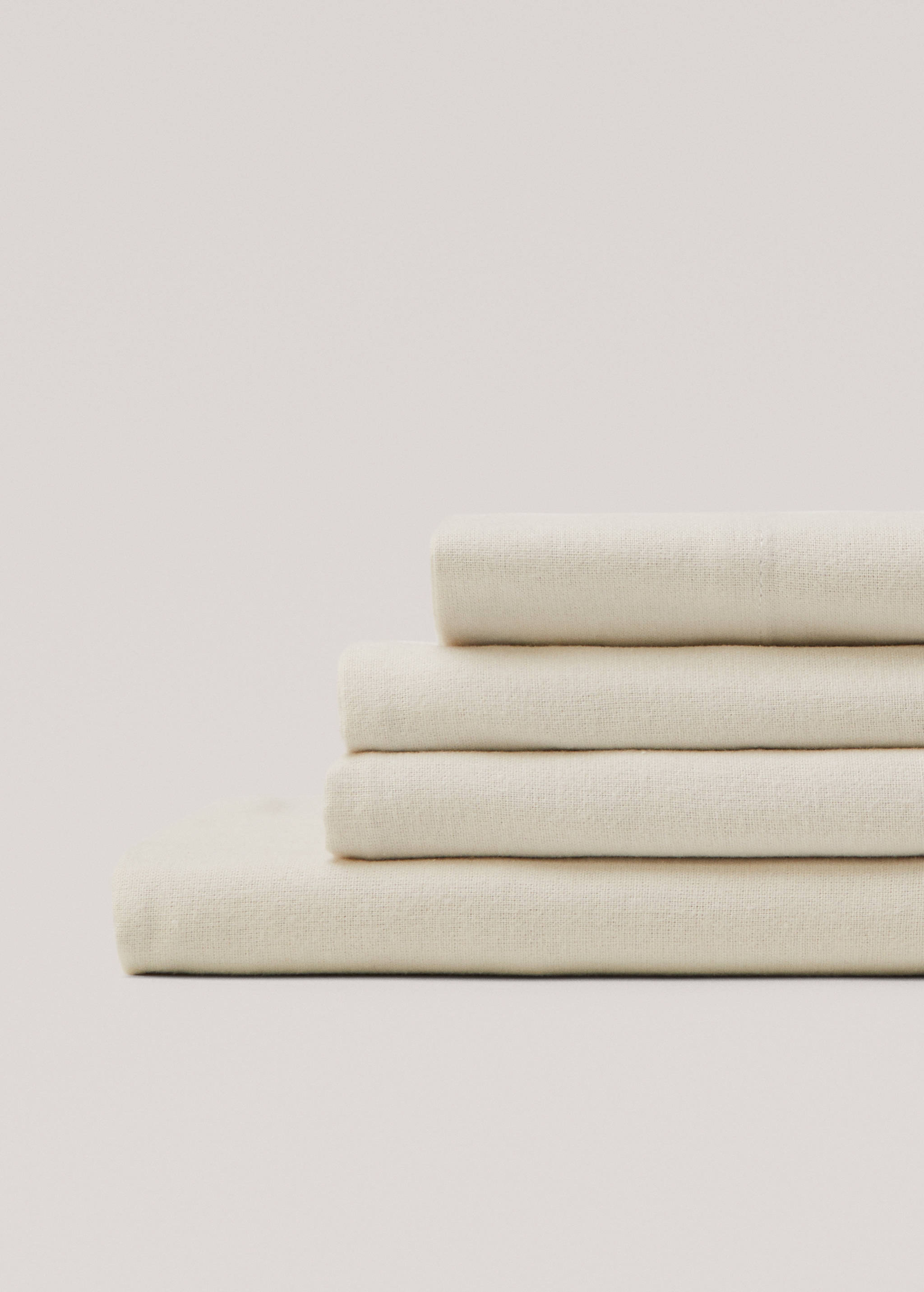 Plain flannel fitted sheet 90cm bed - Details of the article 2