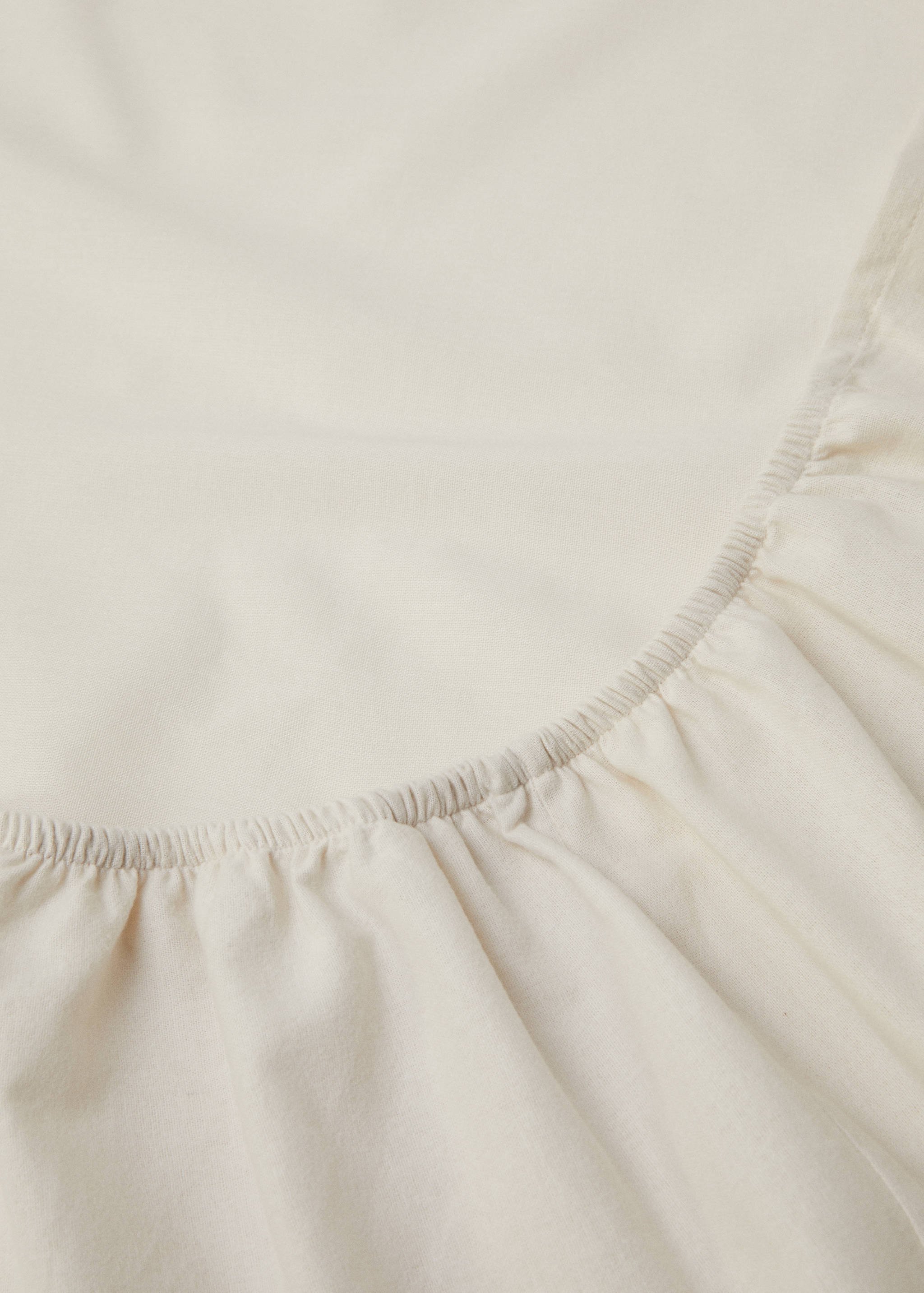 Plain flannel fitted sheet 90cm bed - Medium plane