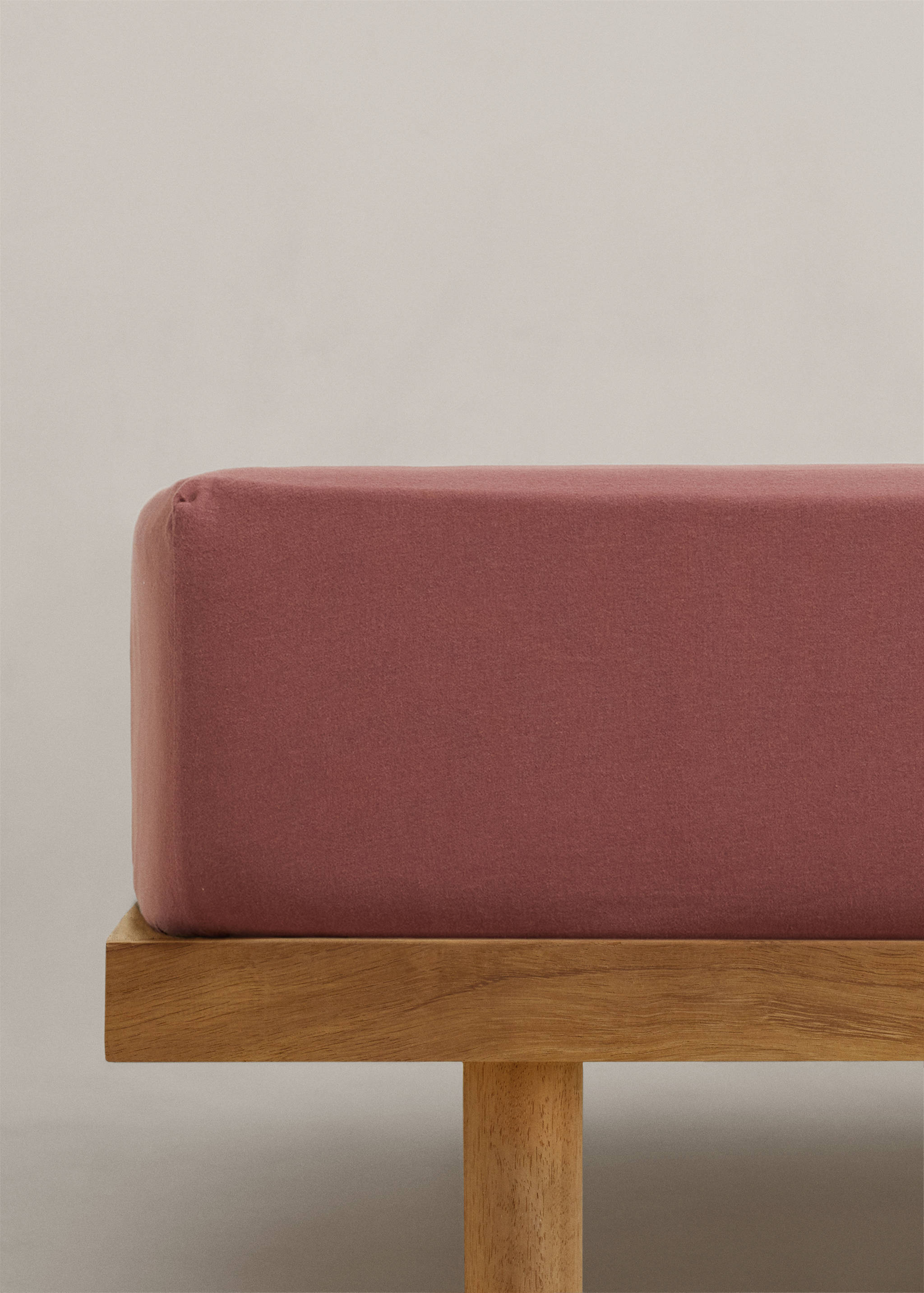 Plain flannel fitted sheet 90cm bed - Article without model