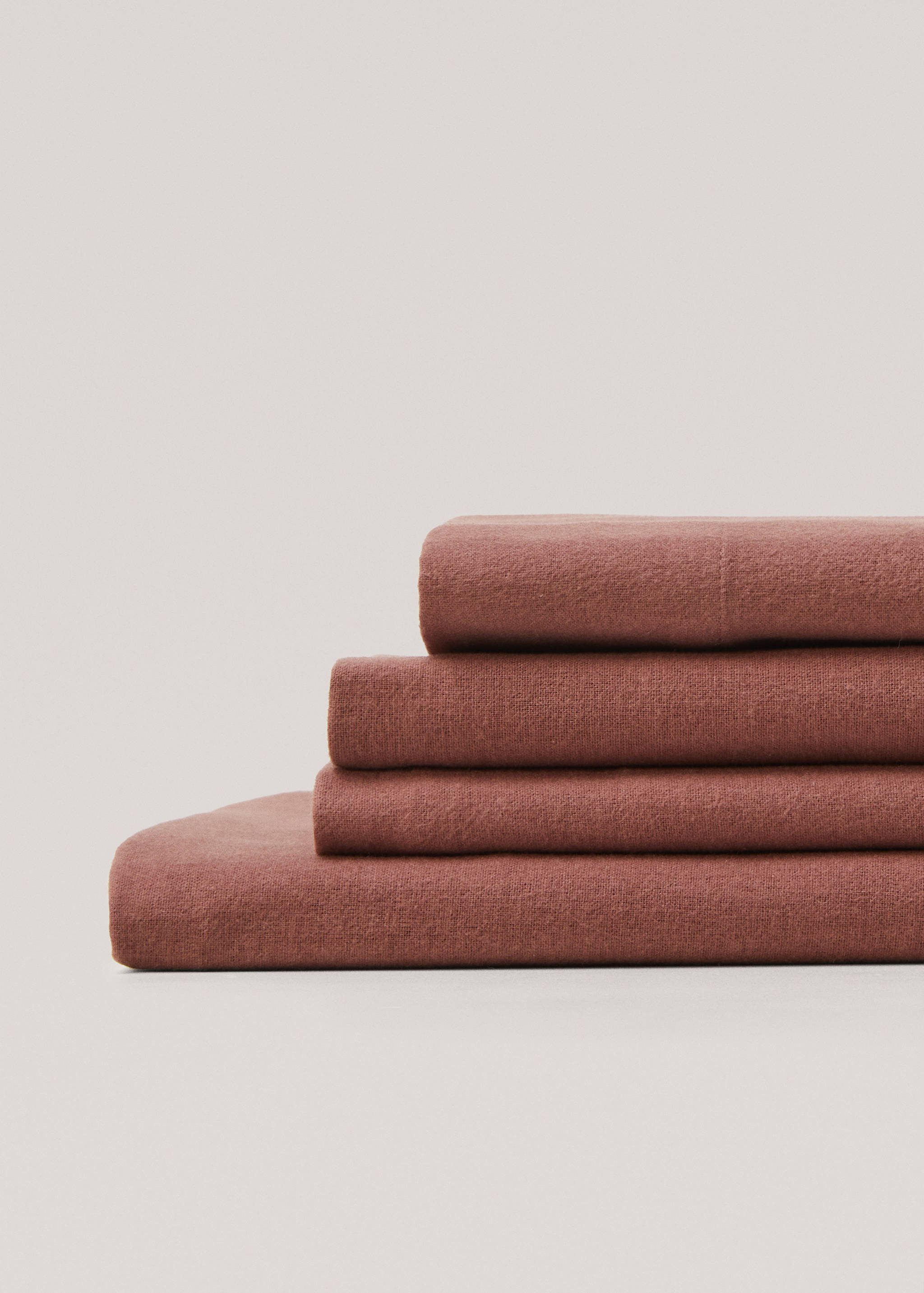 Plain flannel fitted sheet 90cm bed - Details of the article 2