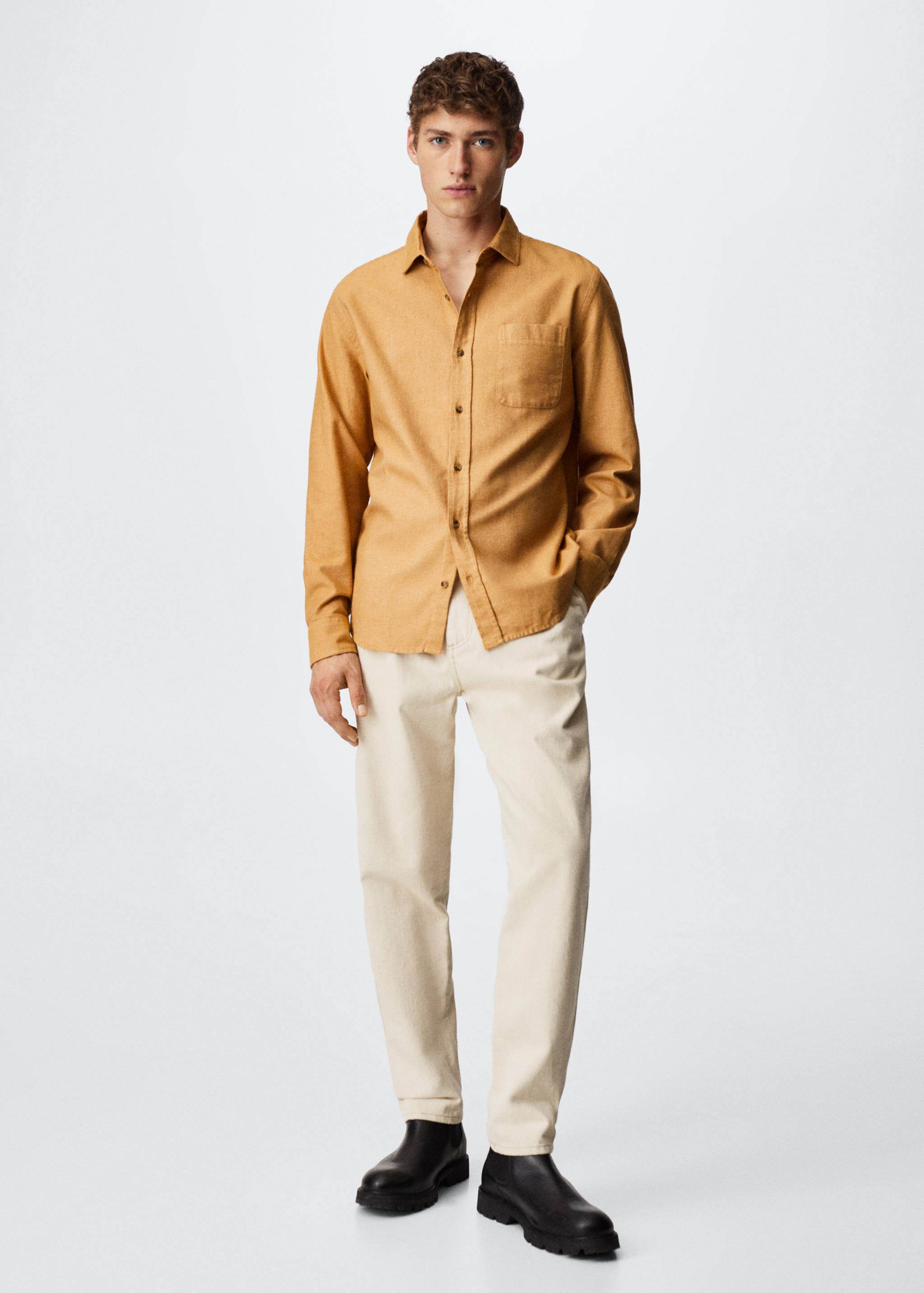Chest-pocket cotton shirt - General plane