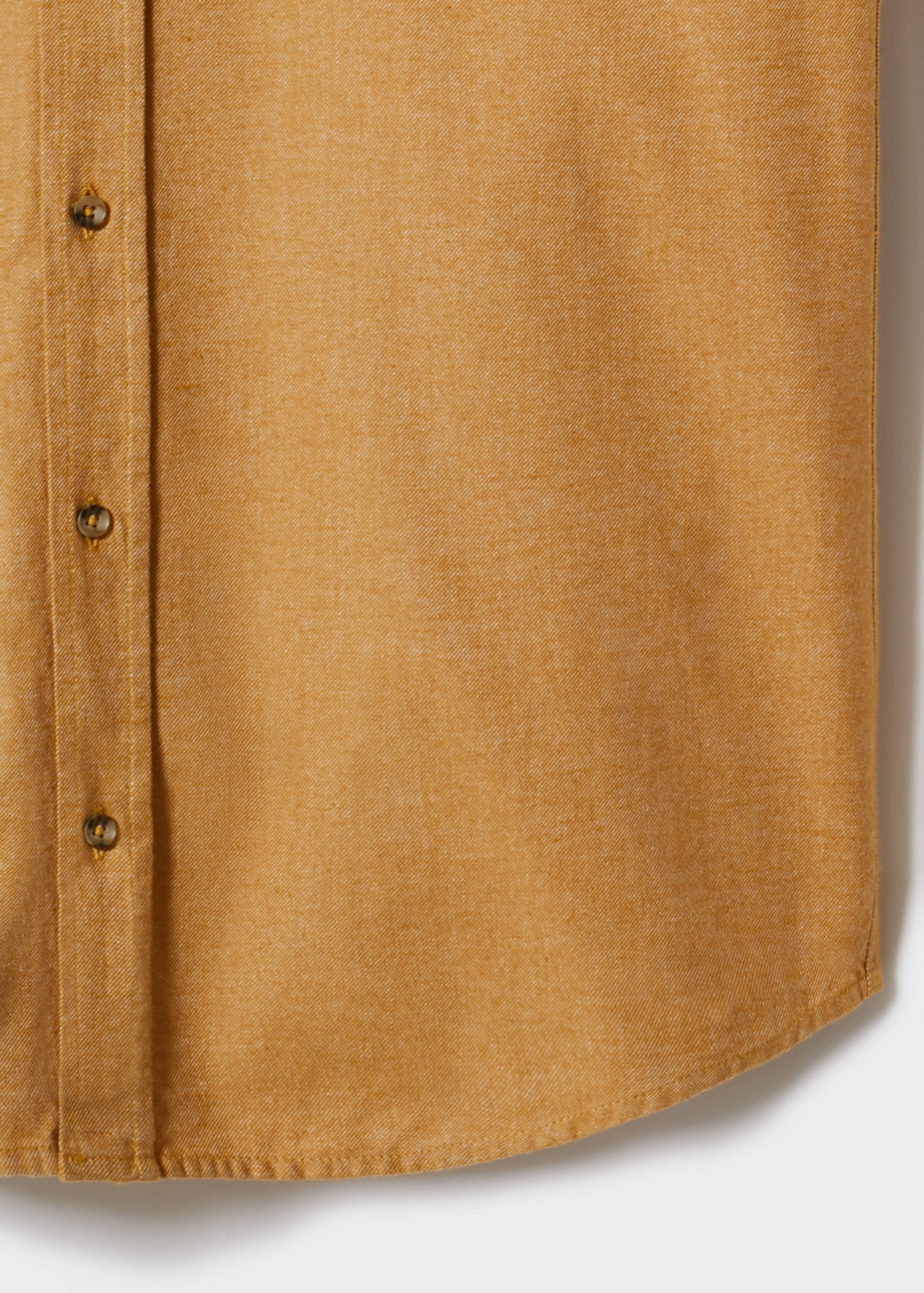 Chest-pocket cotton shirt - Detailed view of the waist