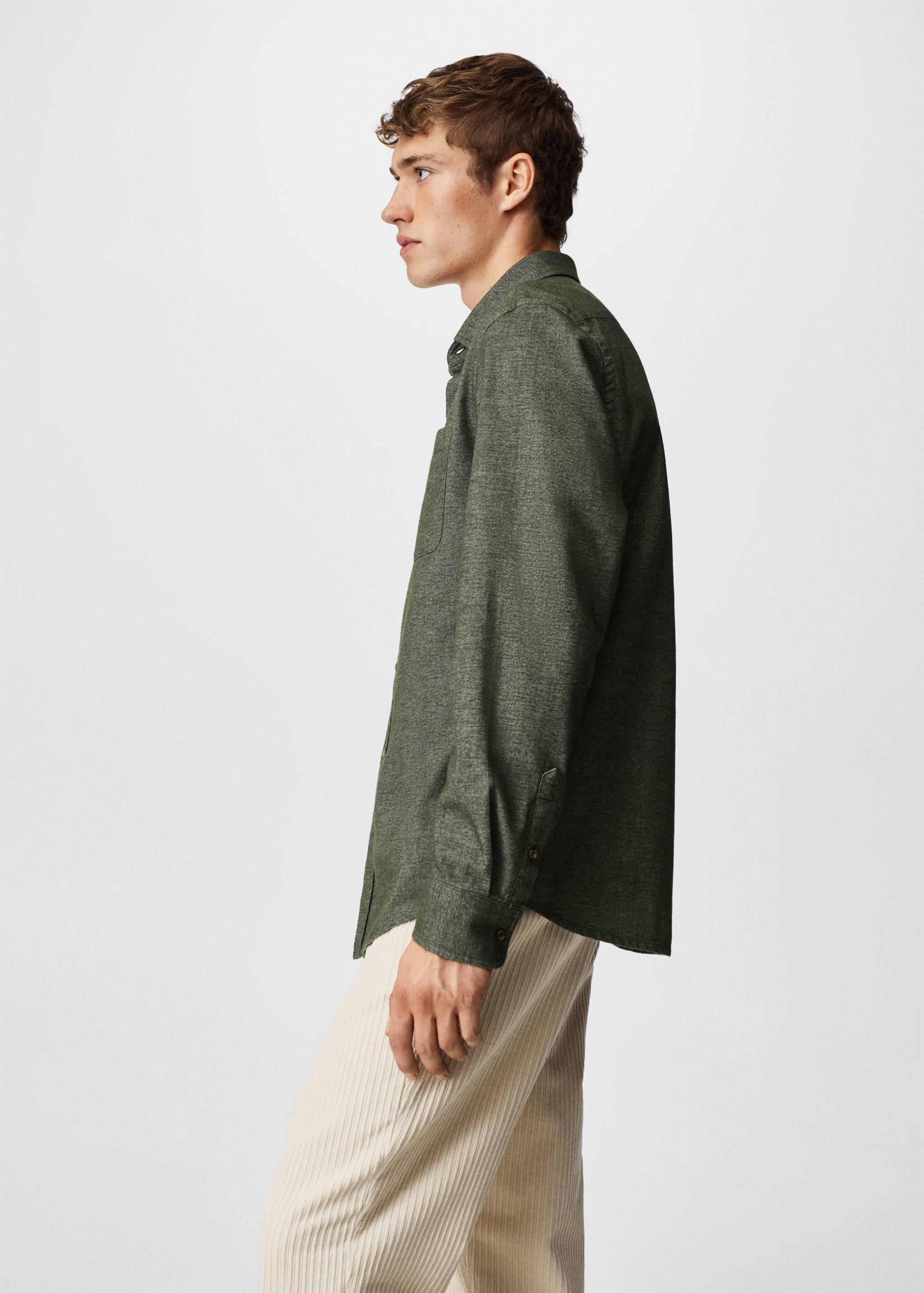 Chest-pocket cotton shirt - Details of the article 2