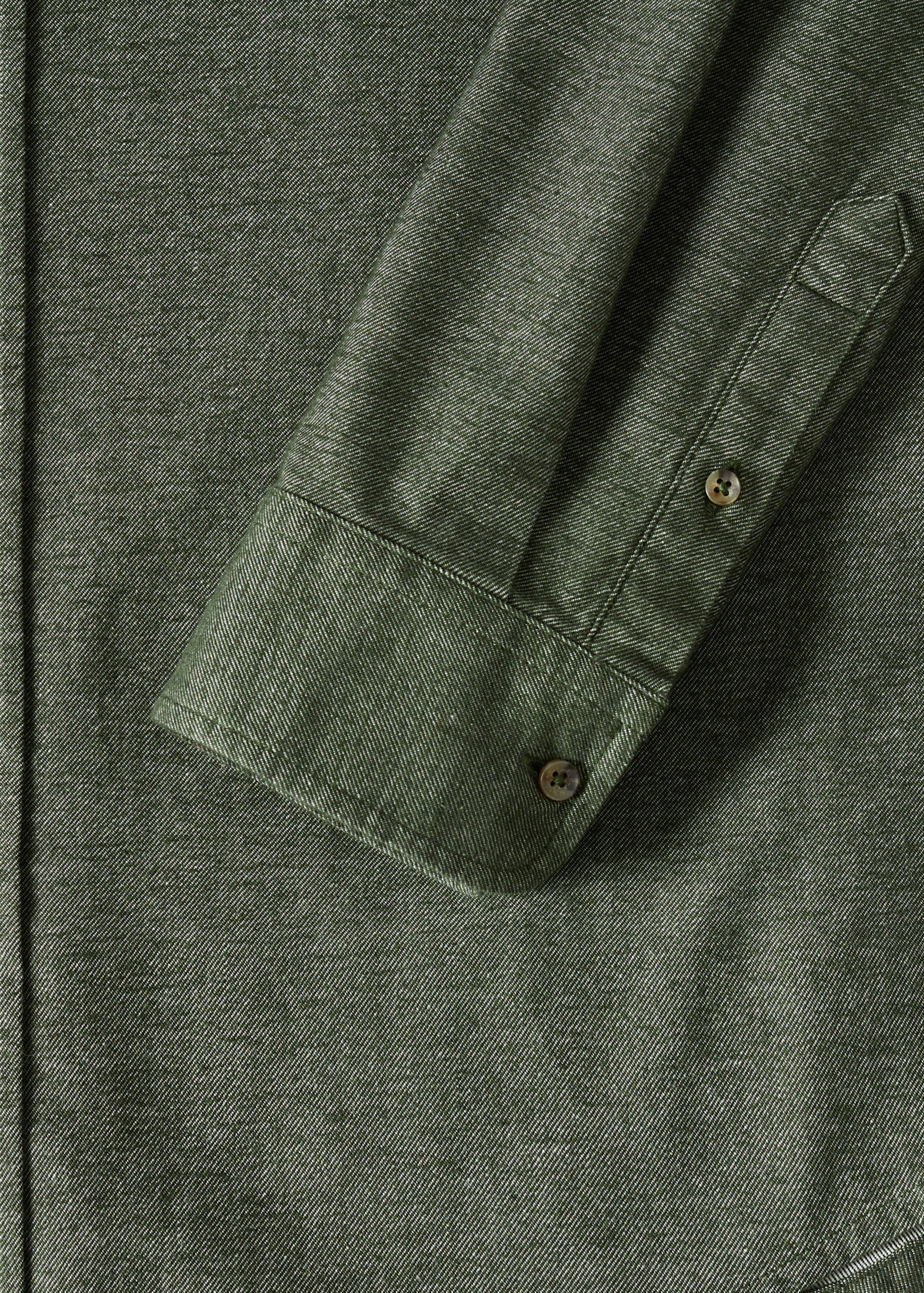 Chest-pocket cotton shirt - Detailed view of the cuff
