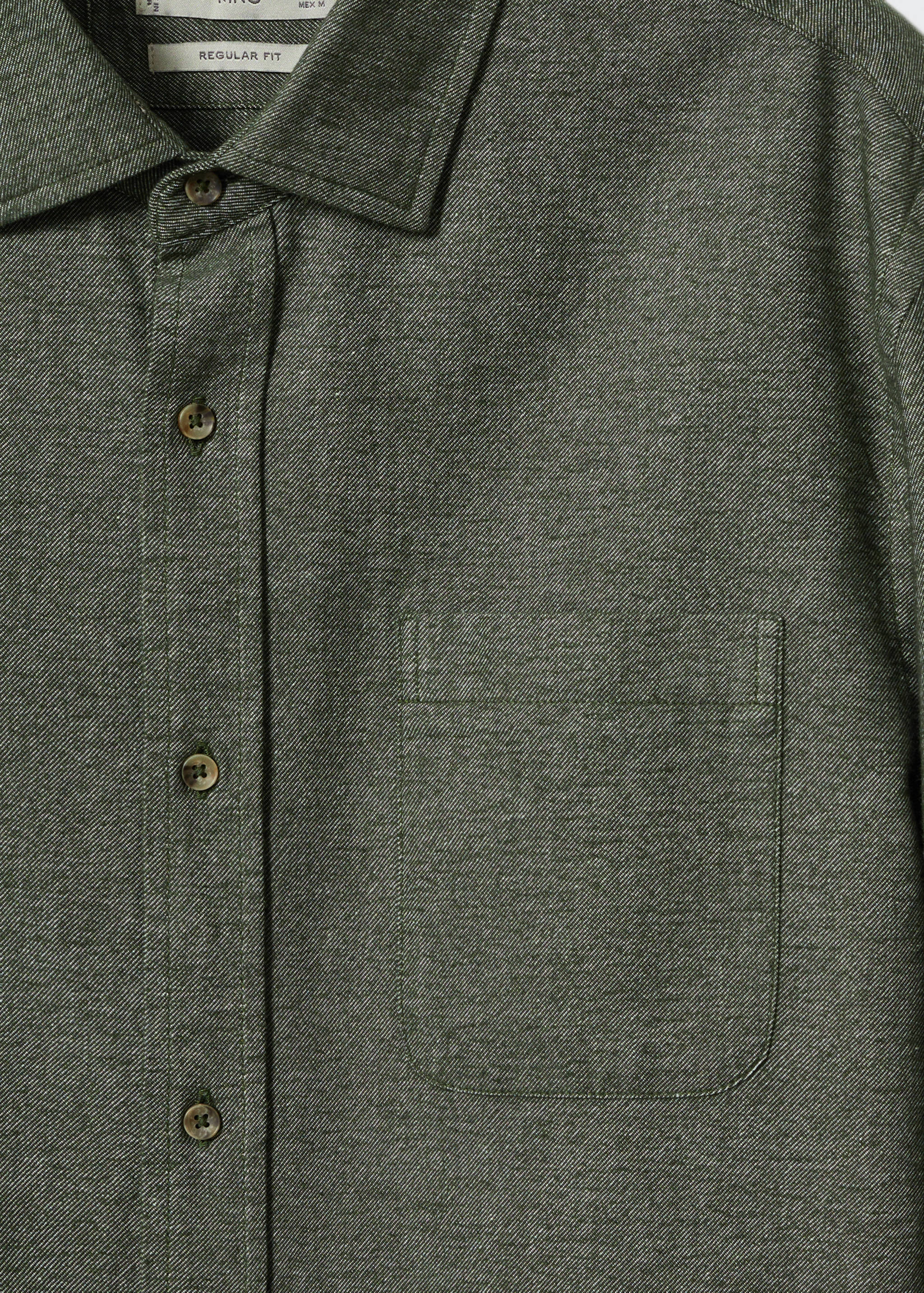 Chest-pocket cotton shirt - Detailed view of the chest