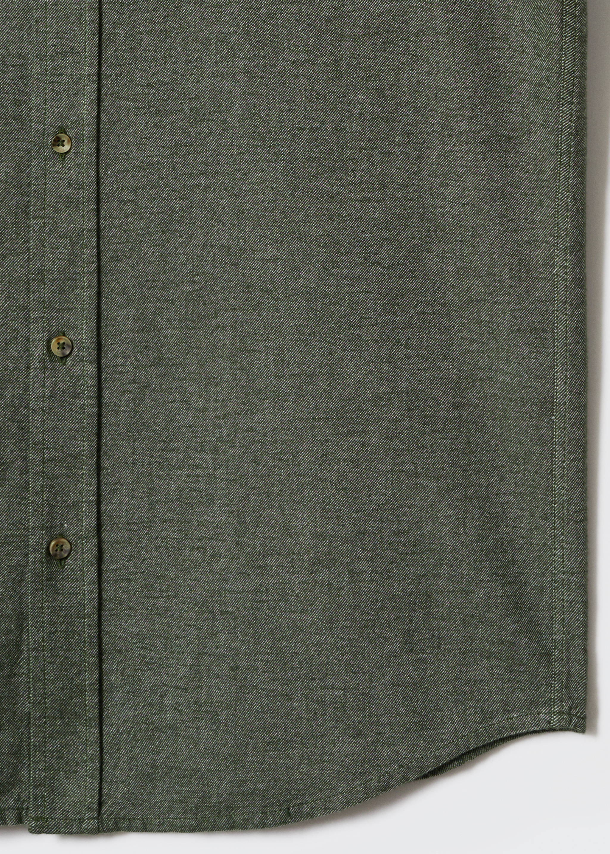 Chest-pocket cotton shirt - Detailed view of the waist