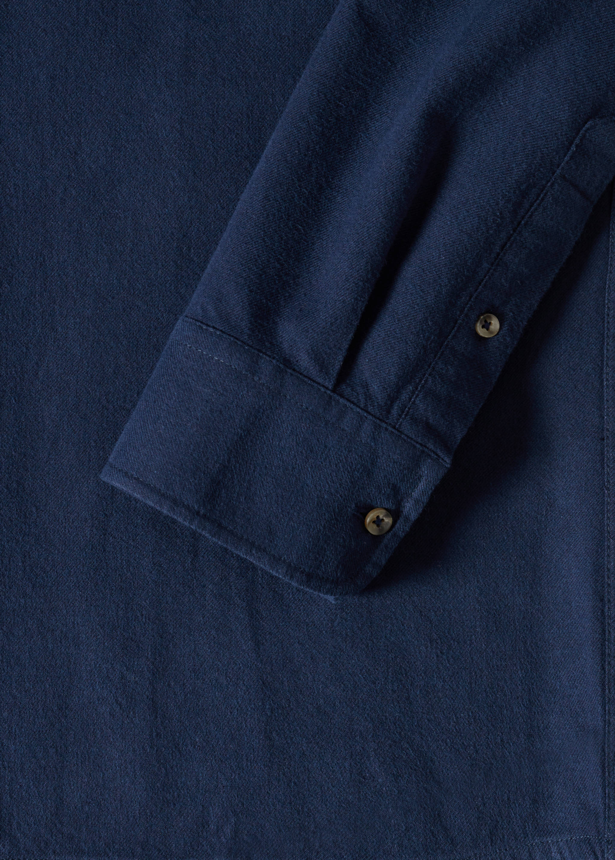 Chest-pocket cotton shirt - Detailed view of the cuff
