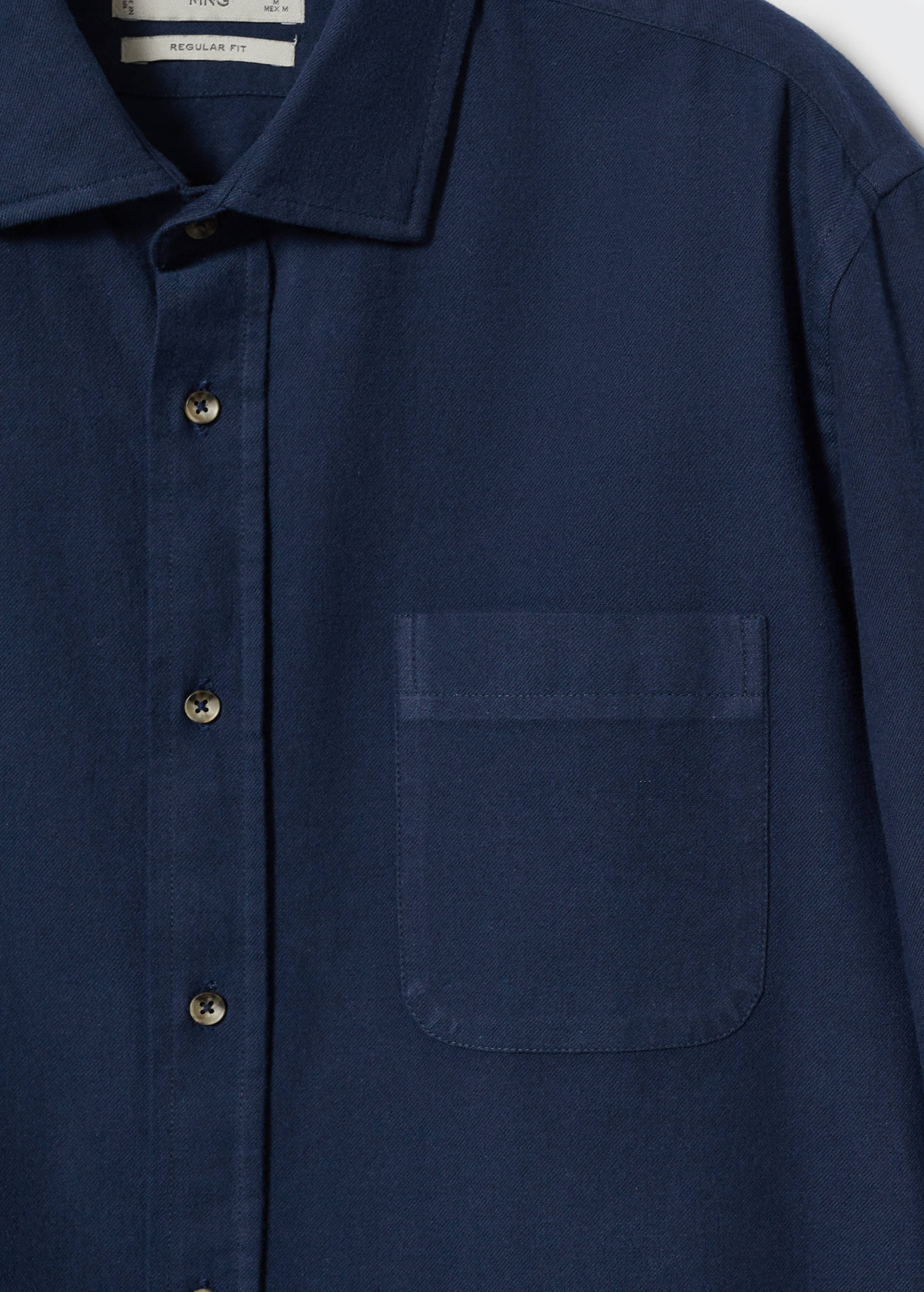 Chest-pocket cotton shirt - Detailed view of the chest