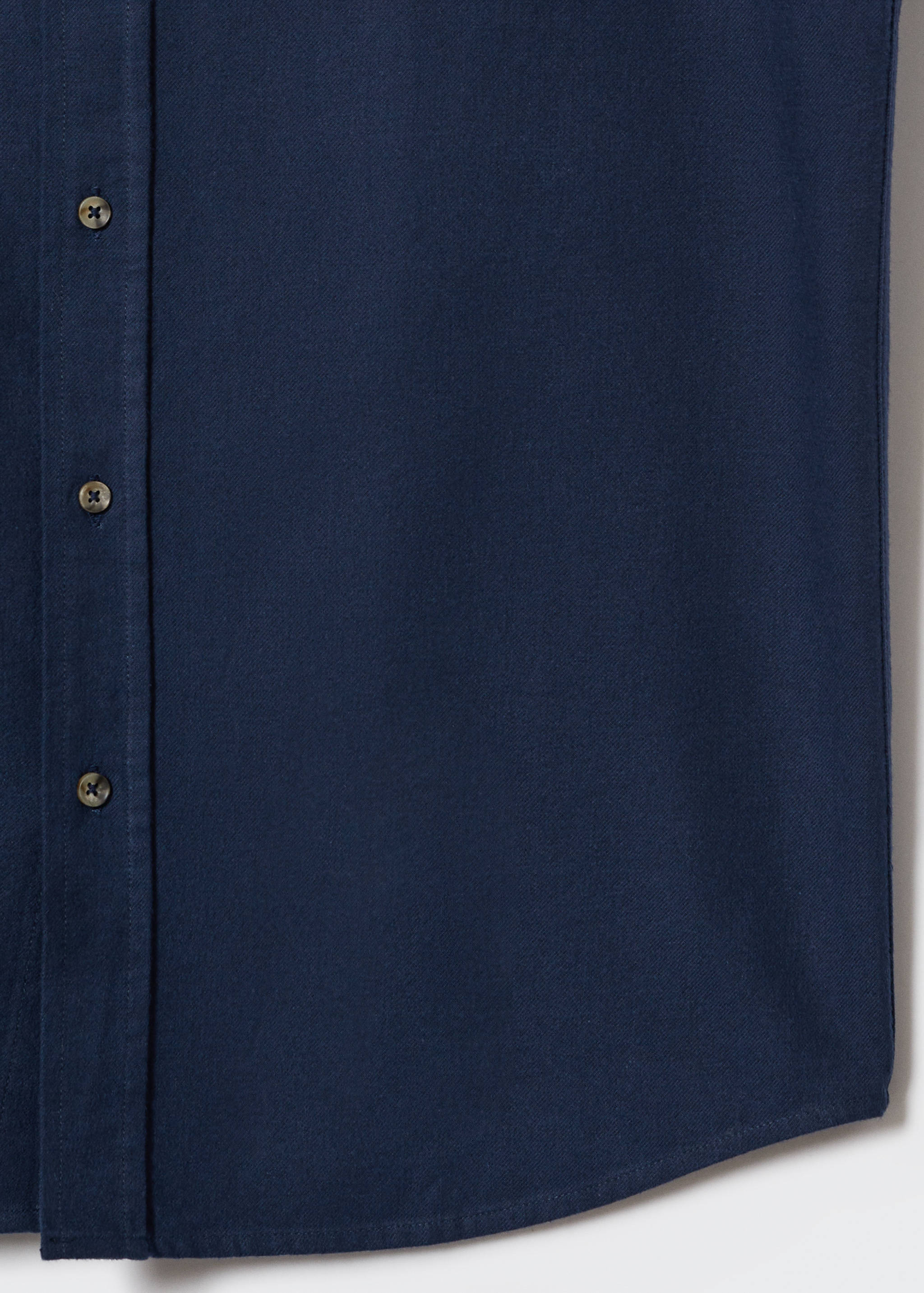 Chest-pocket cotton shirt - Detailed view of the waist