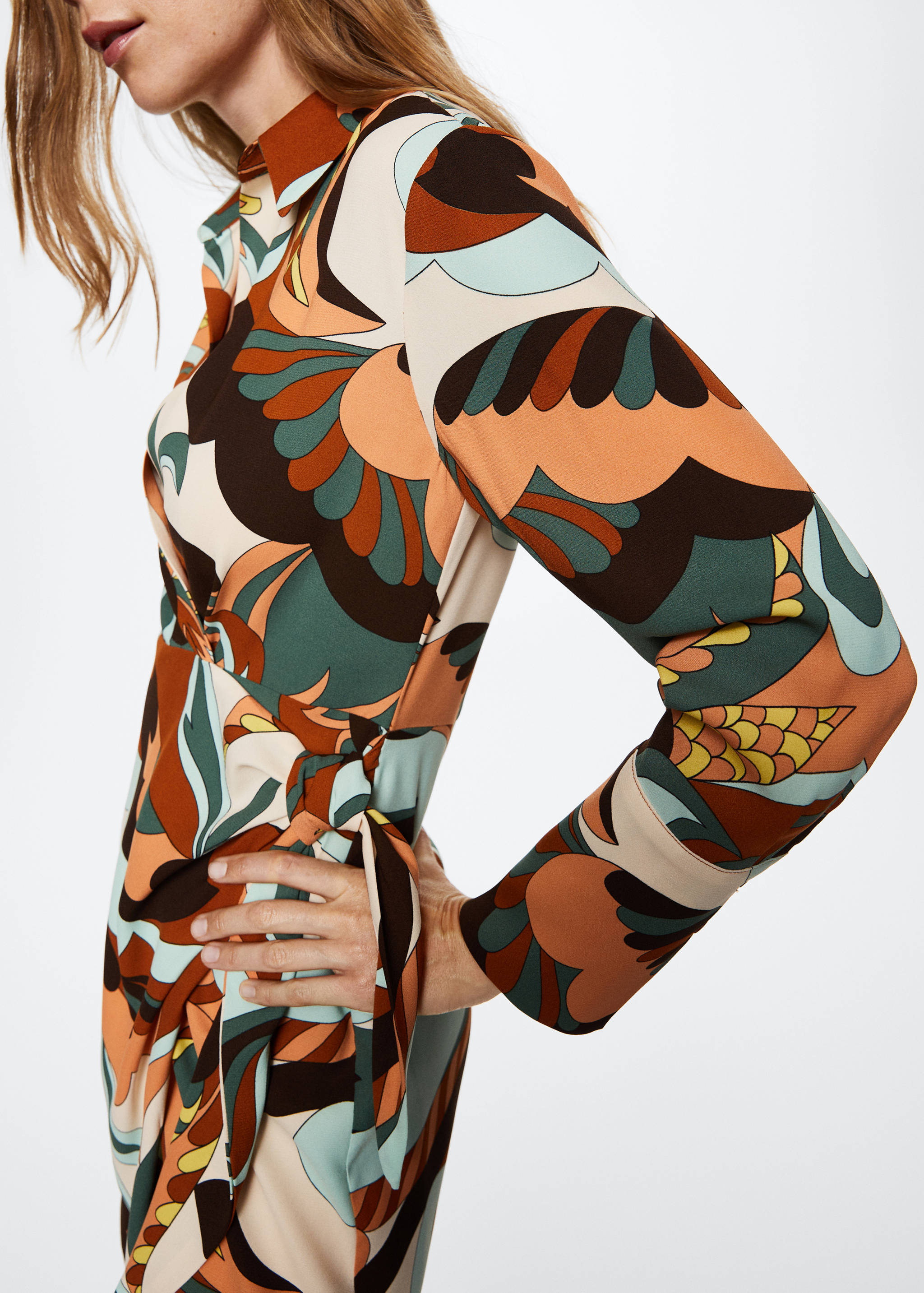 Print wrap dress - Details of the article 6