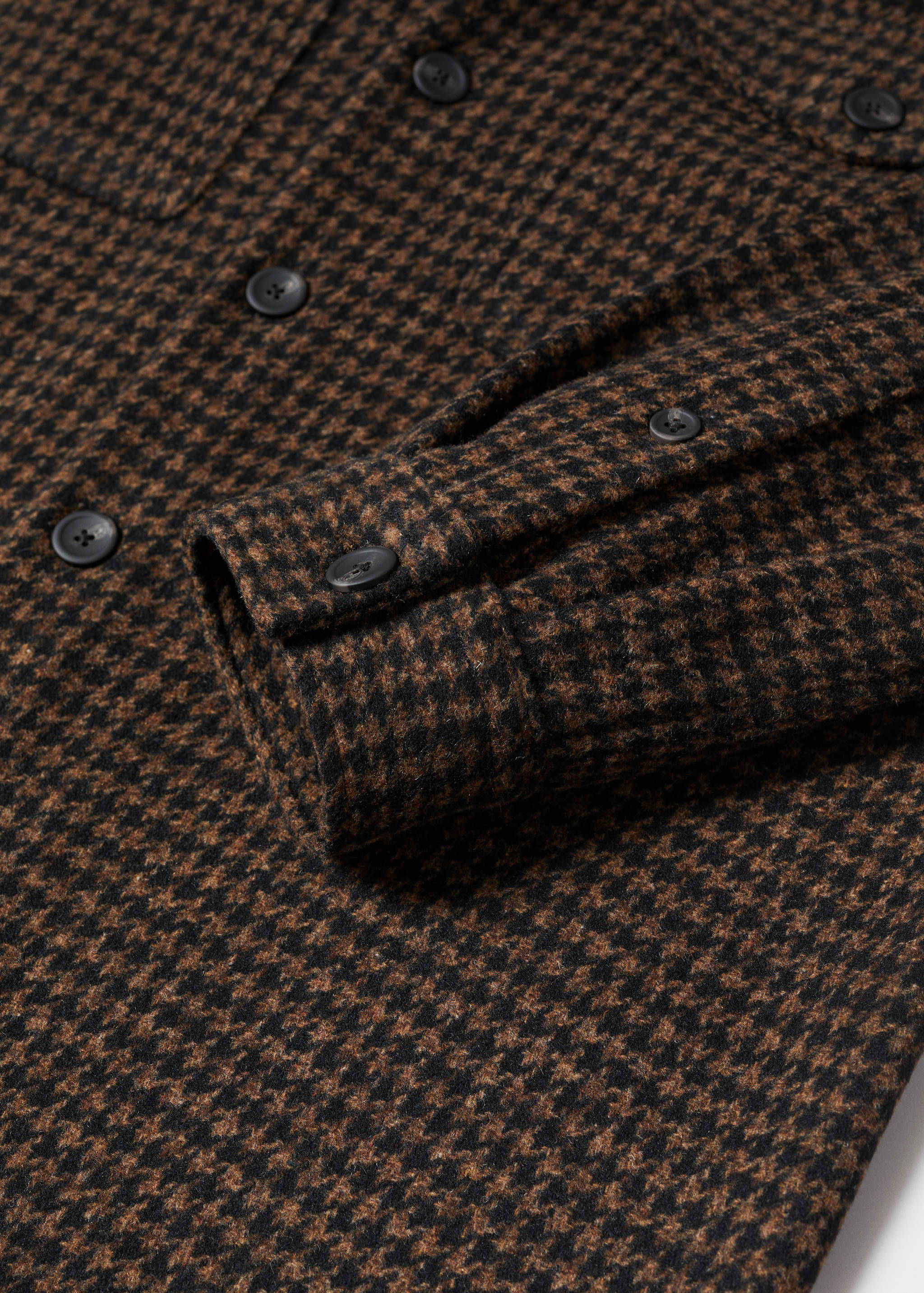 Houndstooth wool overshirt - Details of the article 8