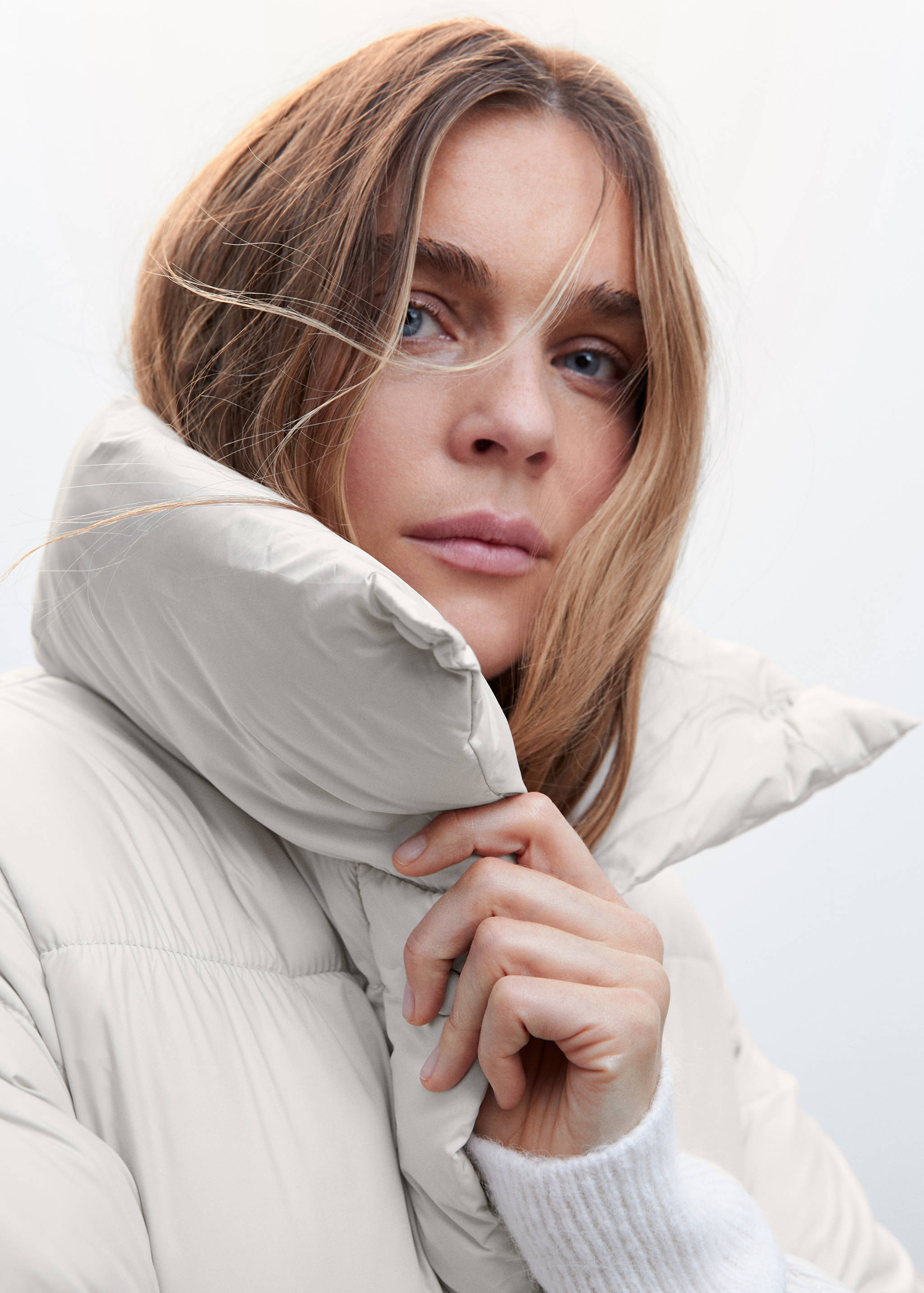 Belt quilted coat - Details of the article 1