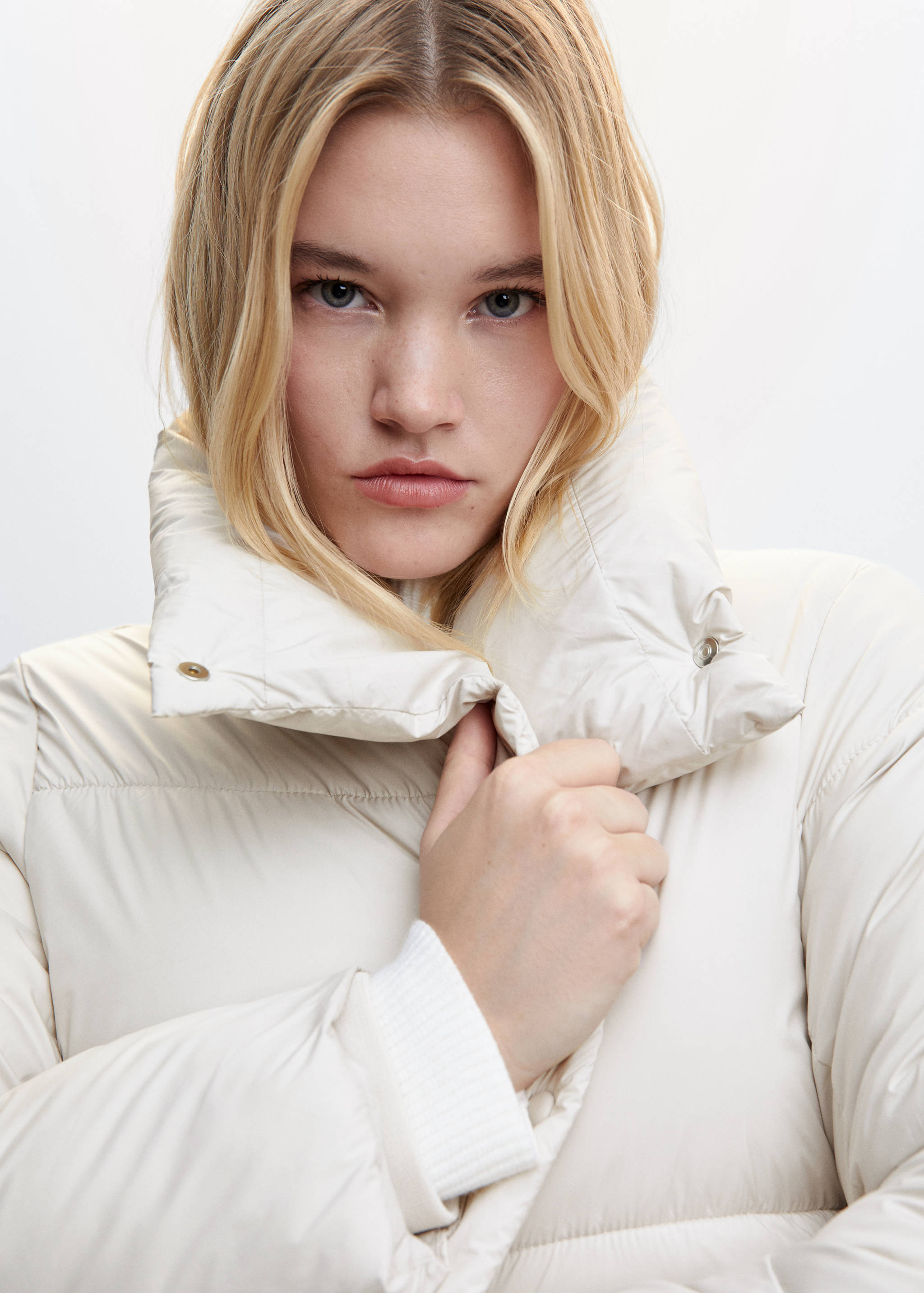 Belt quilted coat - Details of the article 4