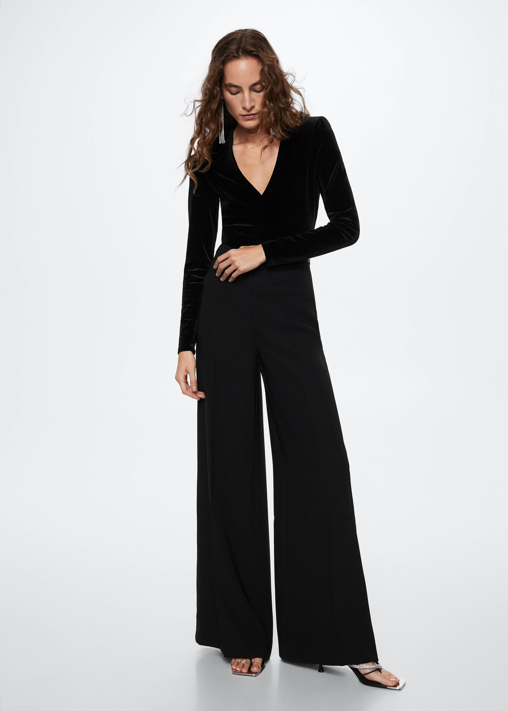 Velvet v-neck t-shirt - General plane