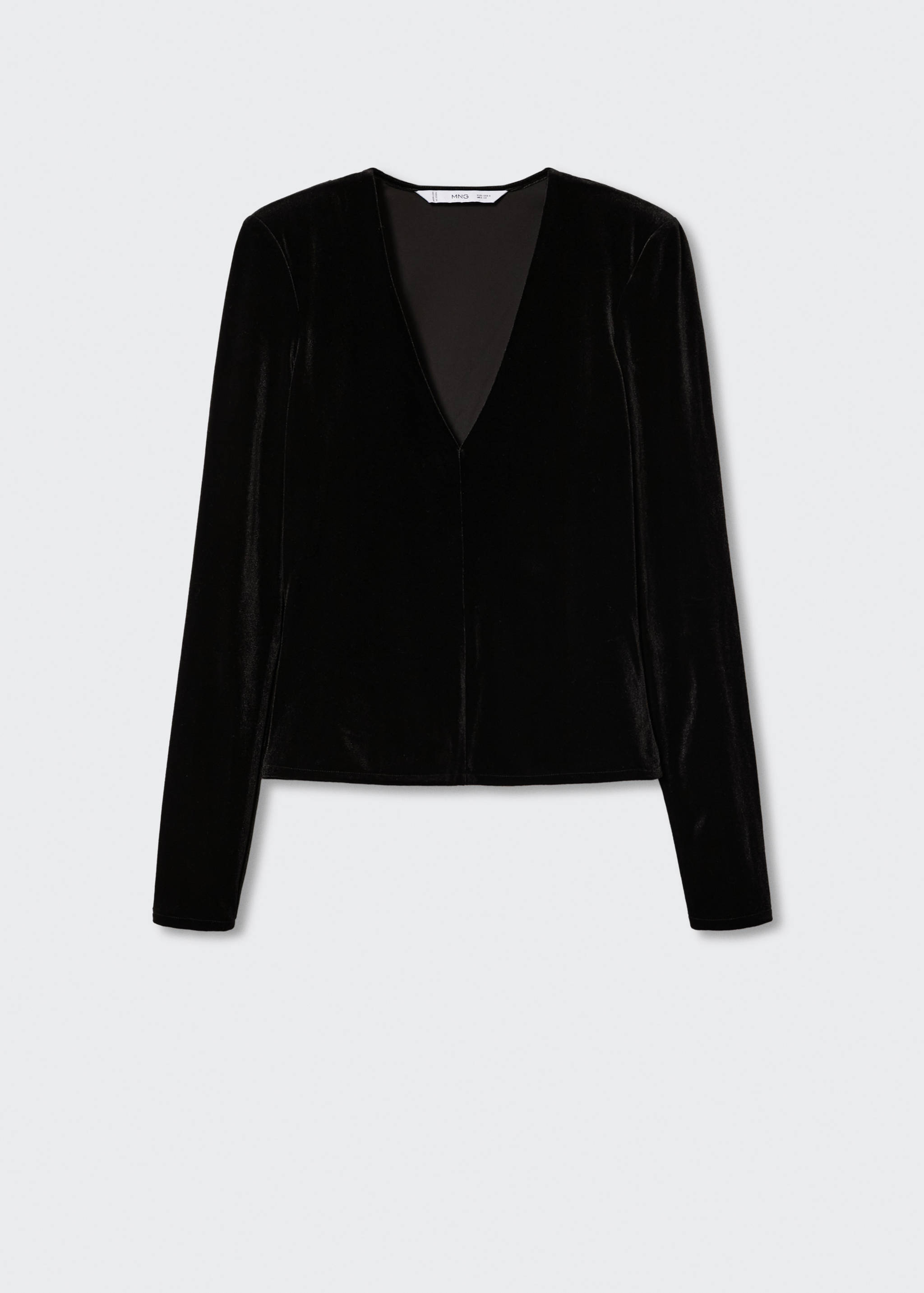 Velvet v-neck t-shirt - Article without model