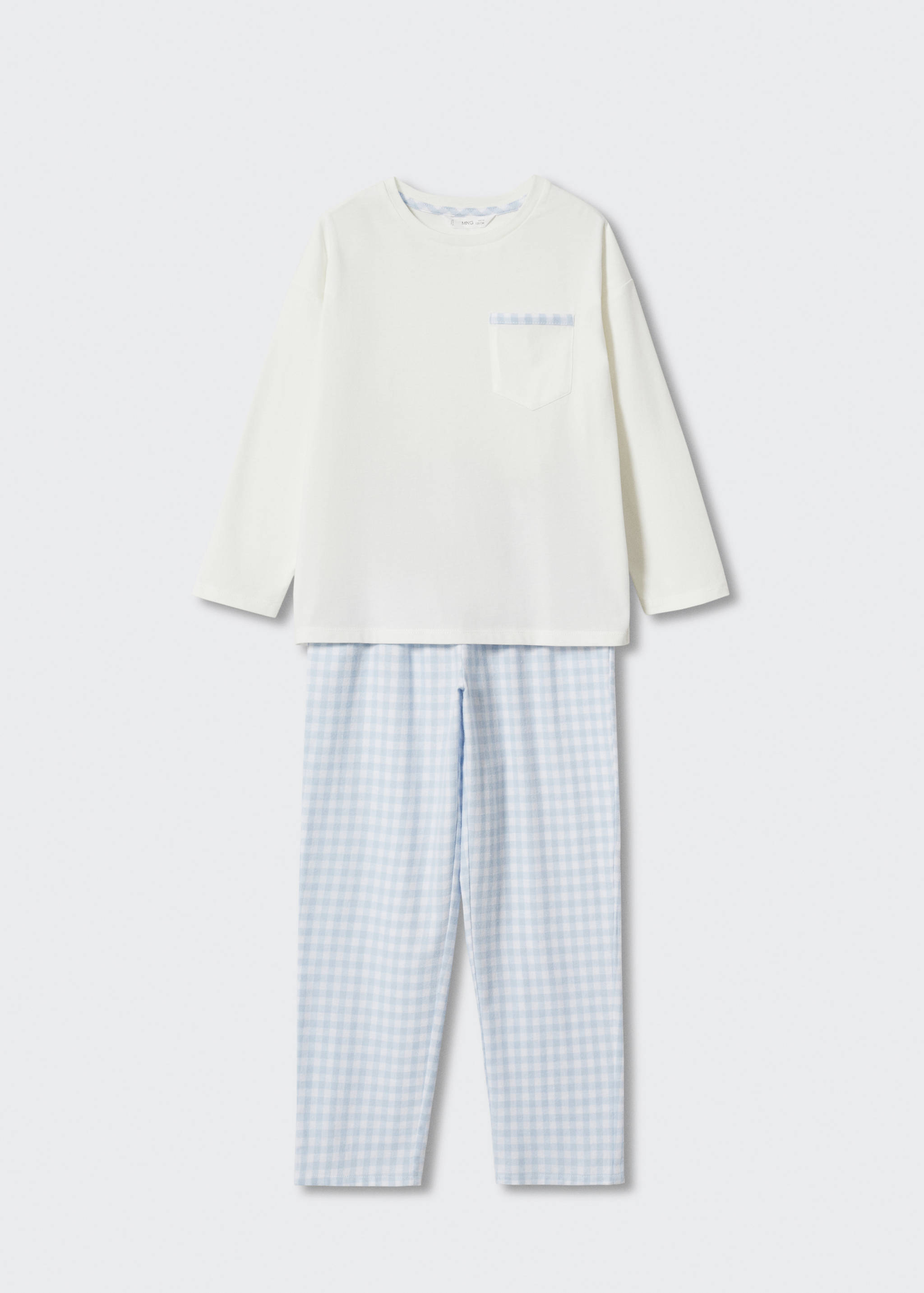 Pijama de duas peças comprido aos quadrados - Artigo sem modelo