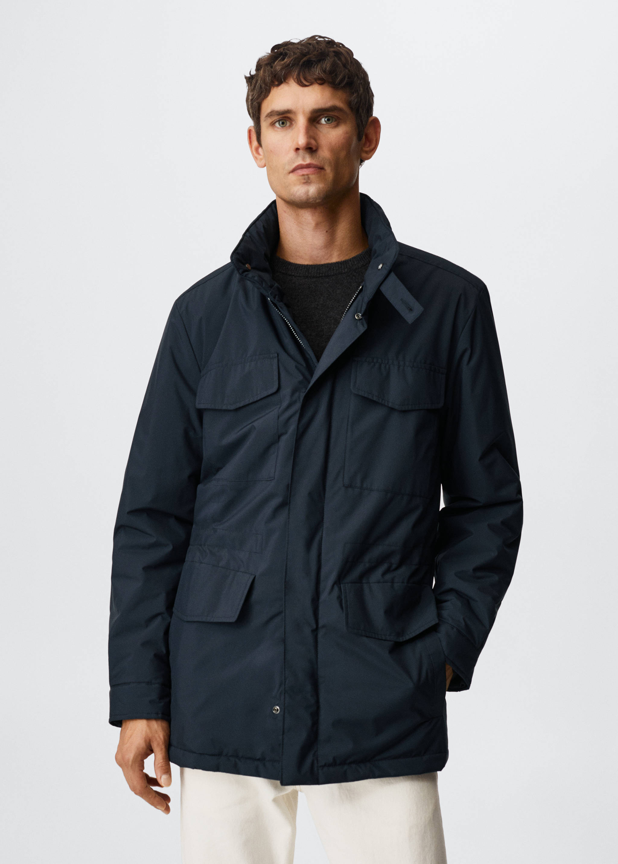 Long jacket with pockets - Medium plane