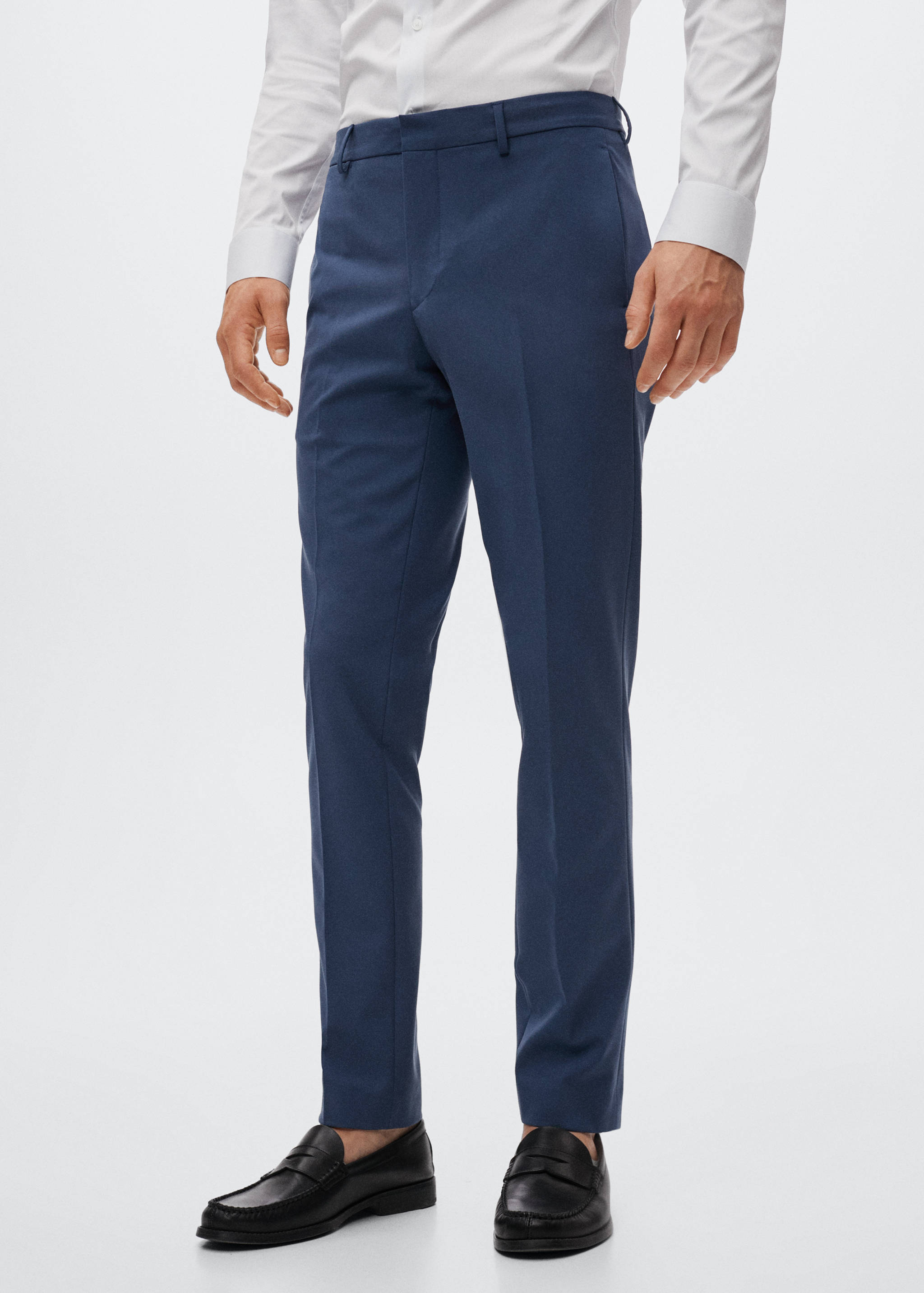 Super slim fit suit trousers - Medium plane